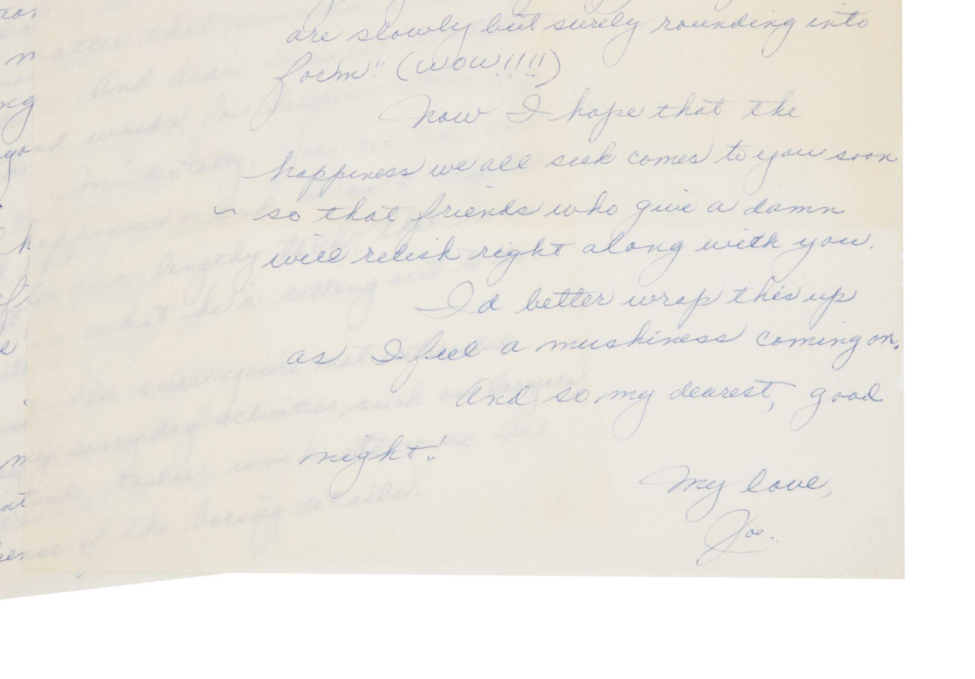Lot #2. Marilyn Monroe | Circa 1962 Letter Received from Joe DiMaggio