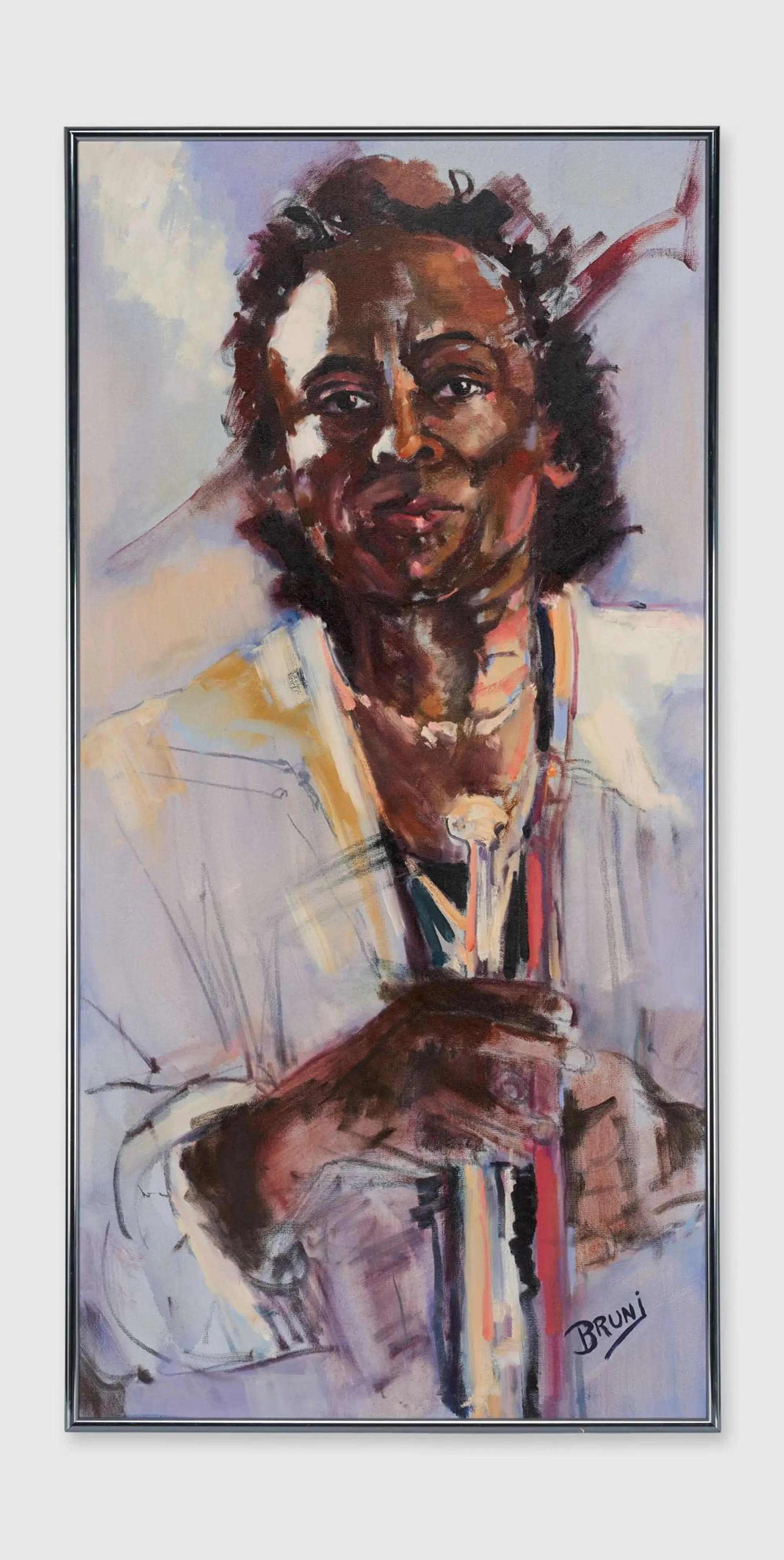 Lot #336  Roberta Flack Bruni Sablan Miles Davis Portrait (A)