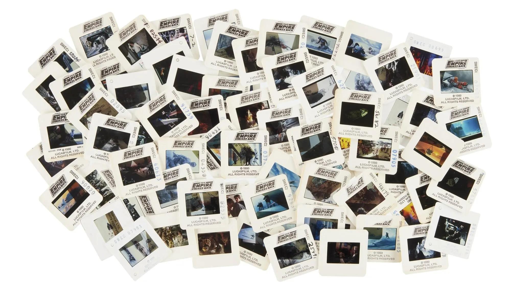 Lot #69. Star Wars: The Empire Strikes Back Photo Slides a collection of star wars photos slides