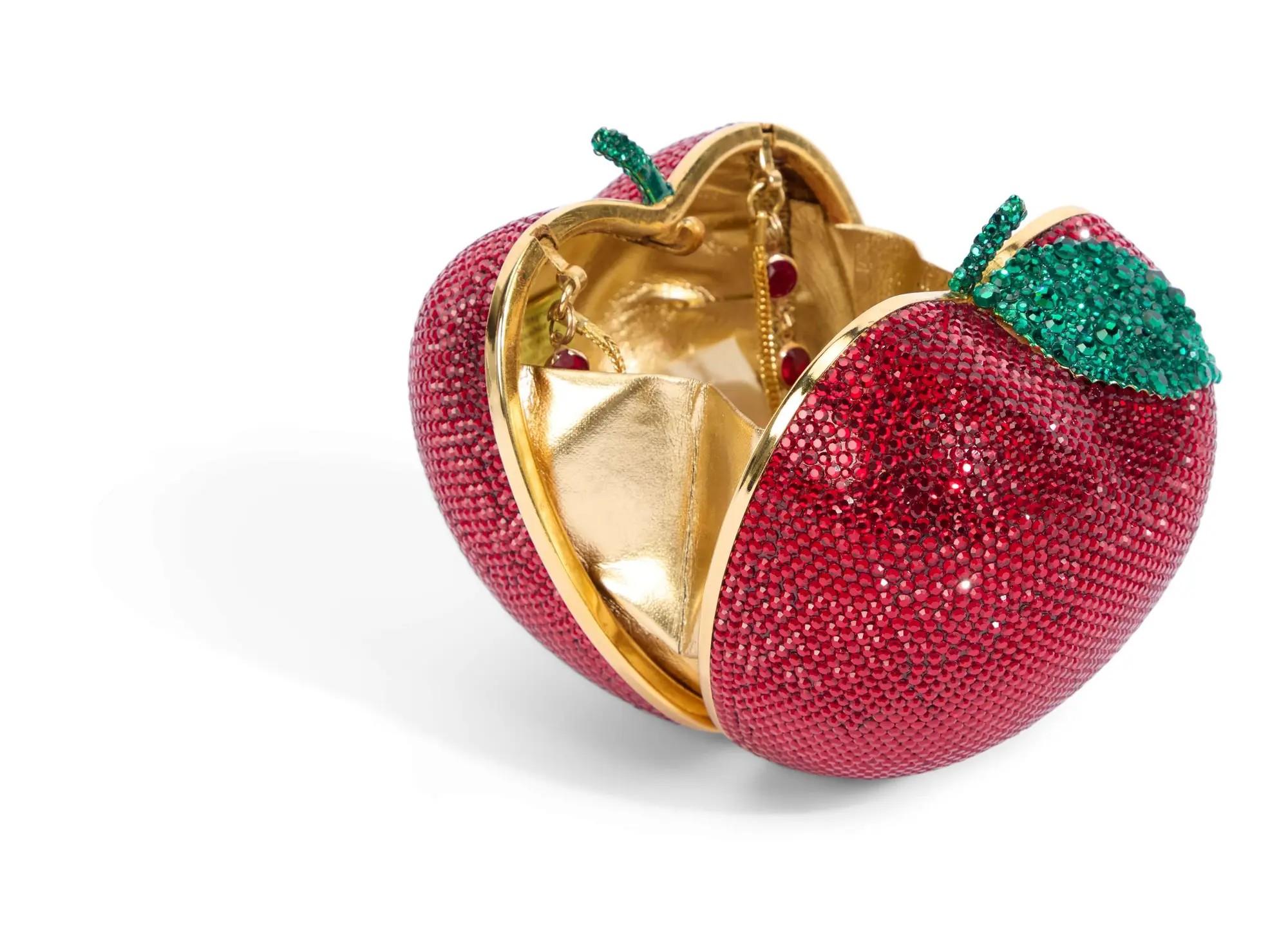 Lot #223  Loni Anderson Kathrine Baumann Snow White's Red Apple Minaudiere Evening Bag