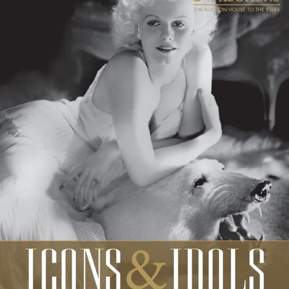 A poster for Julien's Auctions Hollywood Icons and Idols