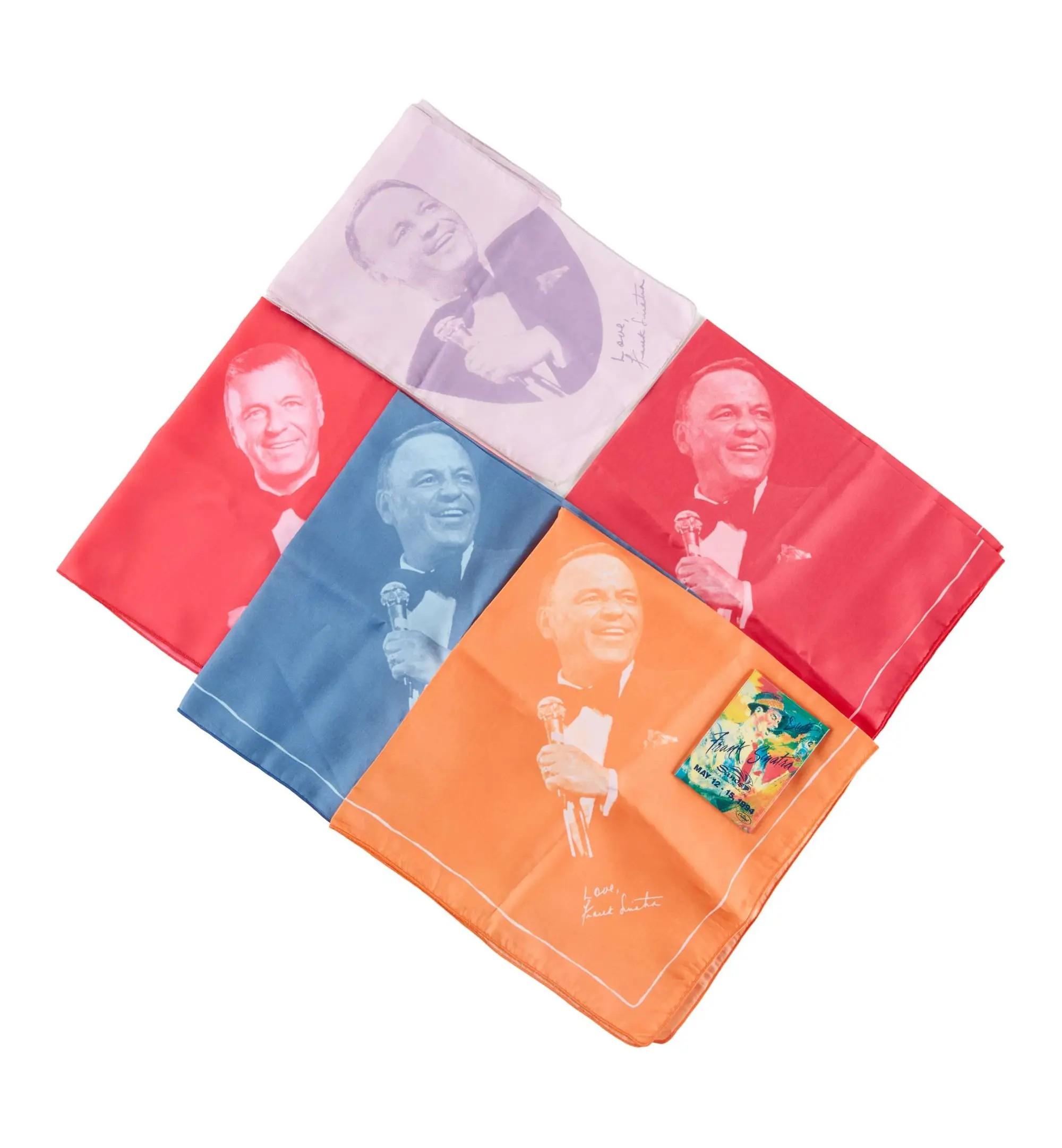 Lot #7  Frank Sinatra 1980s Collectible Silk Scarves