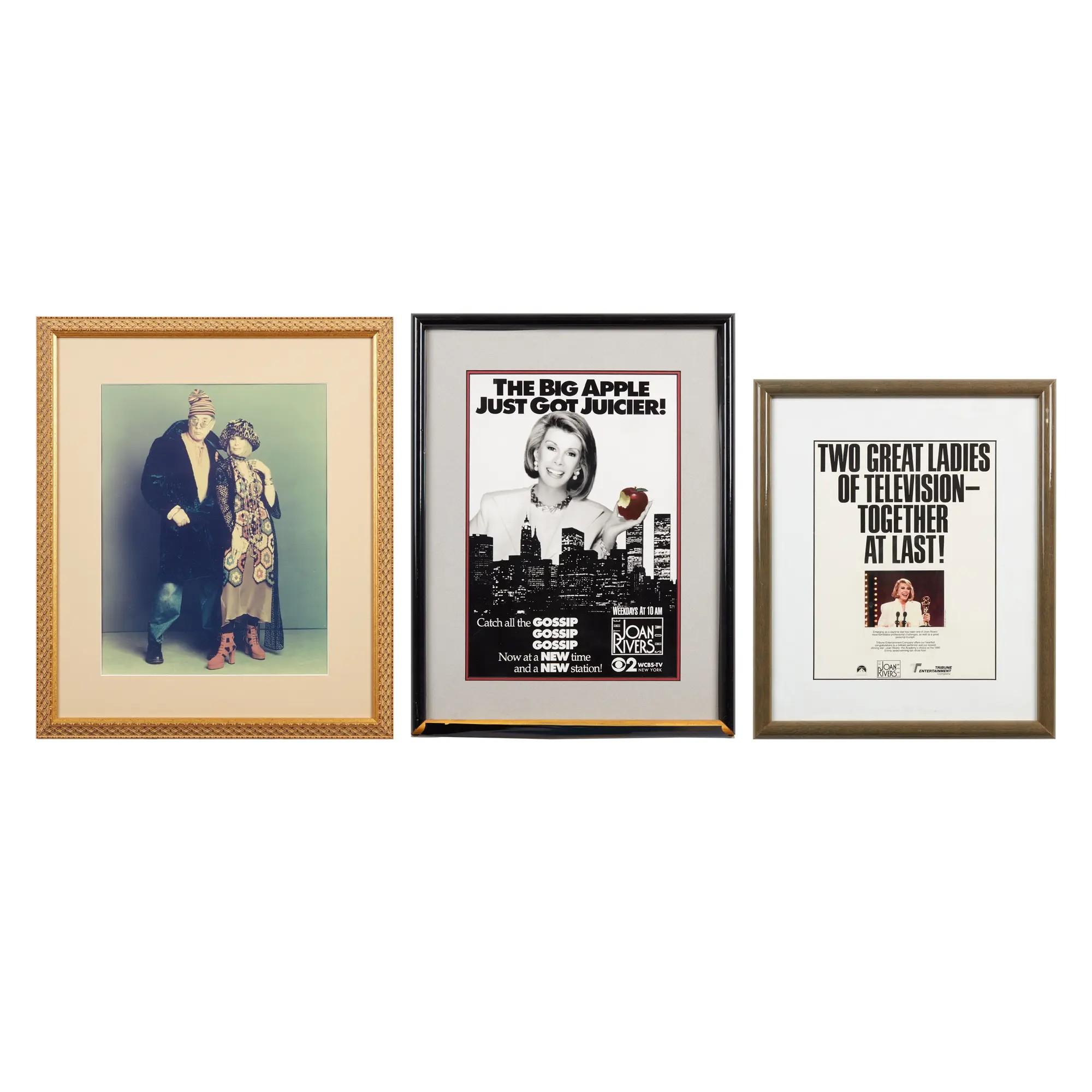 Lot #42 | 1990s Framed Items from Office Lot 42 Joan Rivers 1990s Framed Items from Office