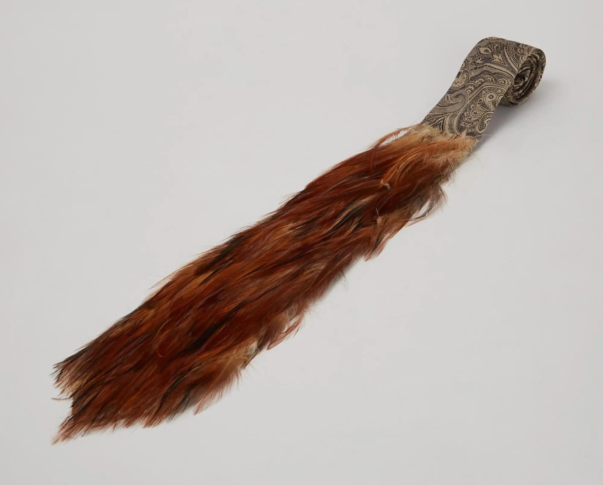 a feather necktie