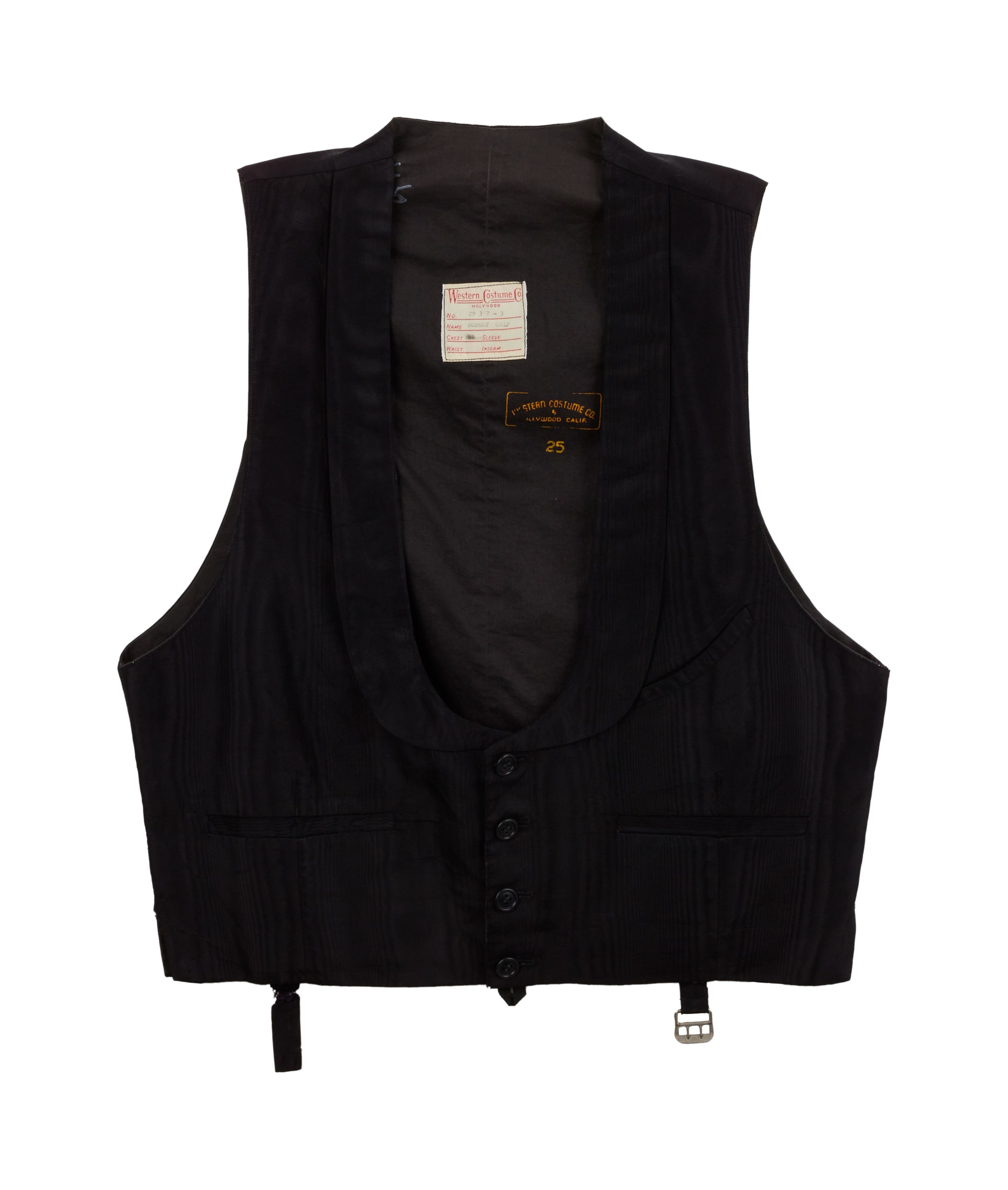 a black western vest