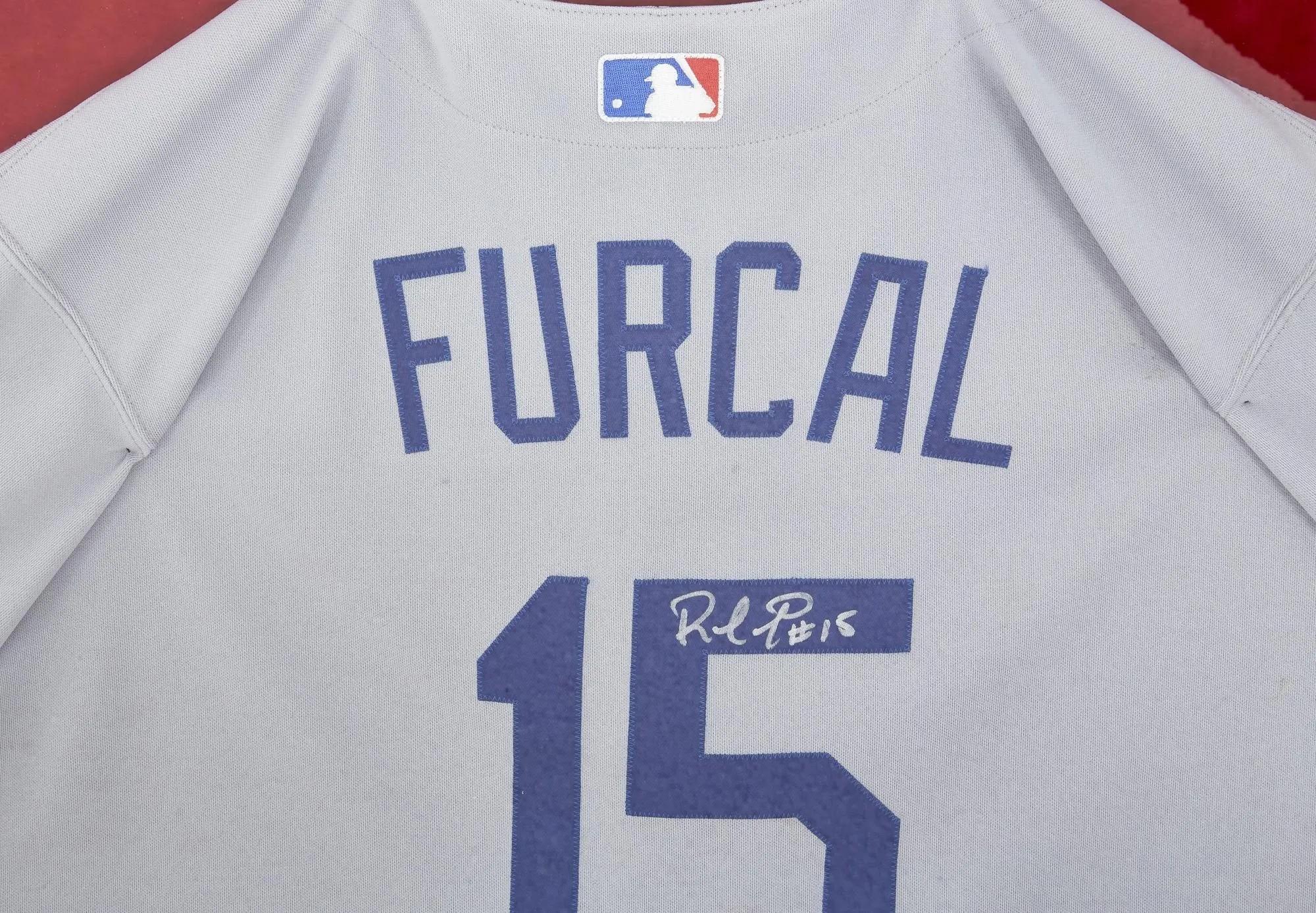 Lot #239 Larry King 2009 Rafael Furcal Signed Dodgers Jersey