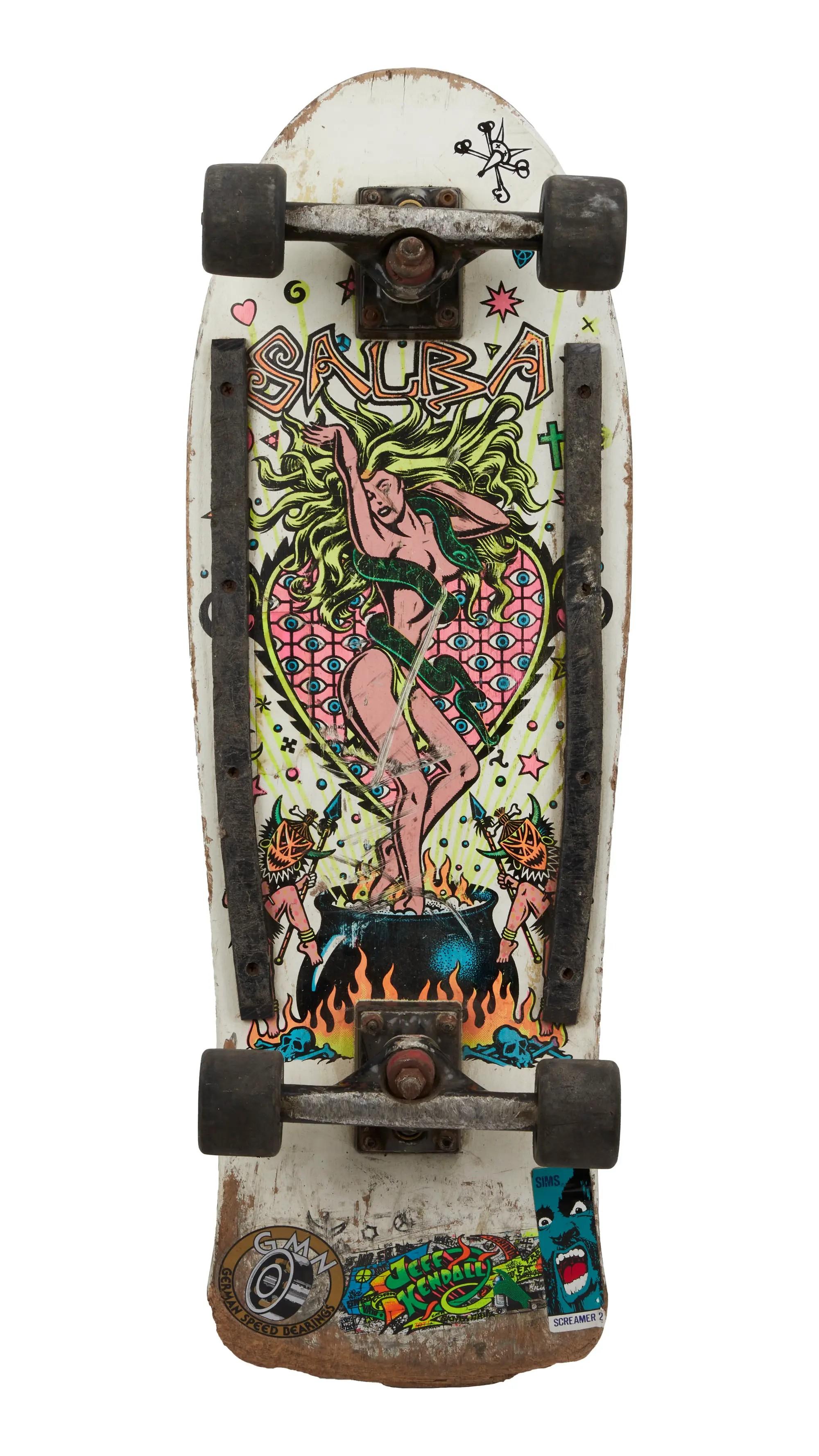 Lot #128  Santa Cruz Steve Alba (Salba) "Witch Doctor" Skateboard