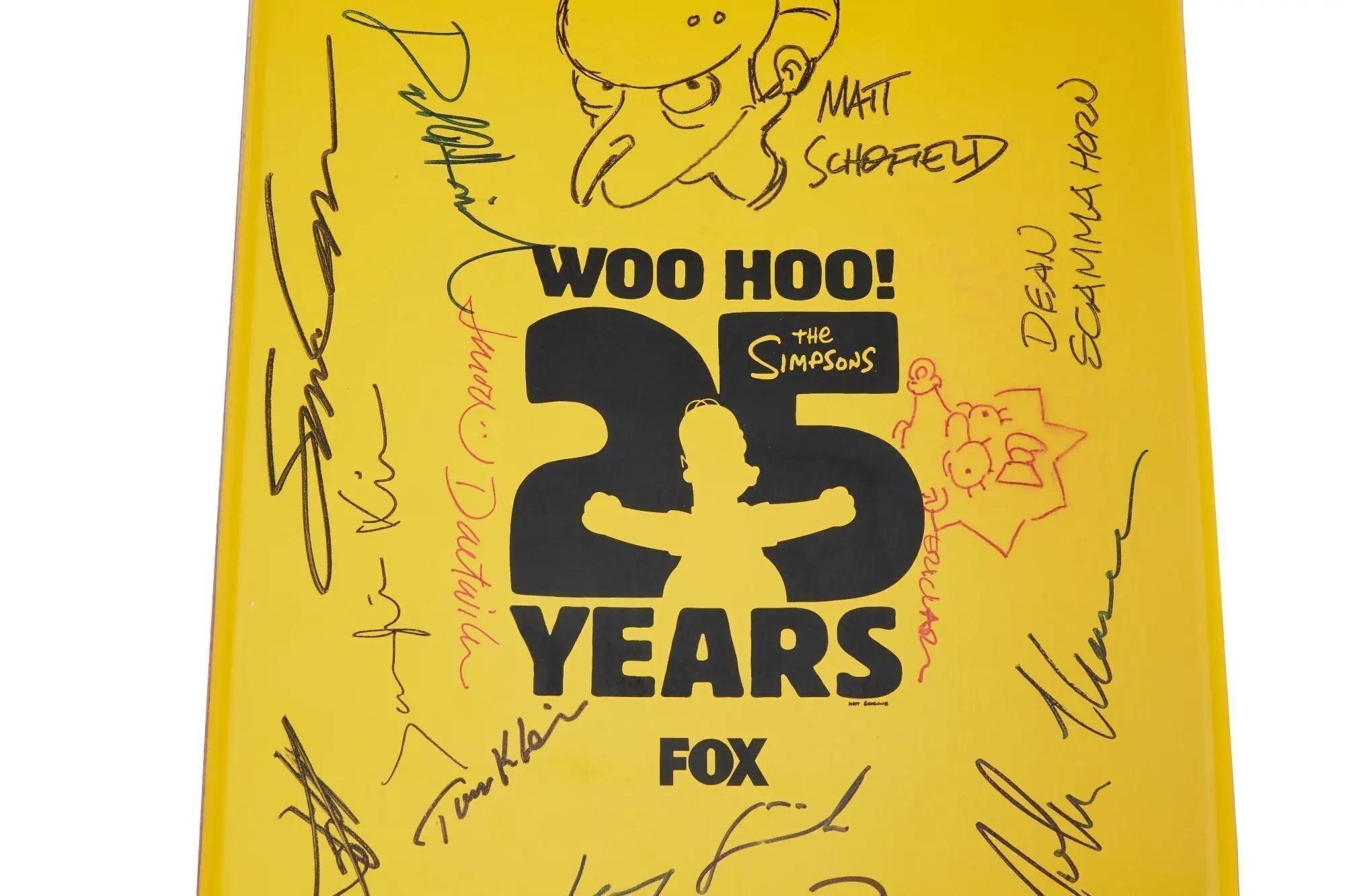 The Simpsons Multi-Signed Skateboard The Simpsons Multi Signed Skateboard