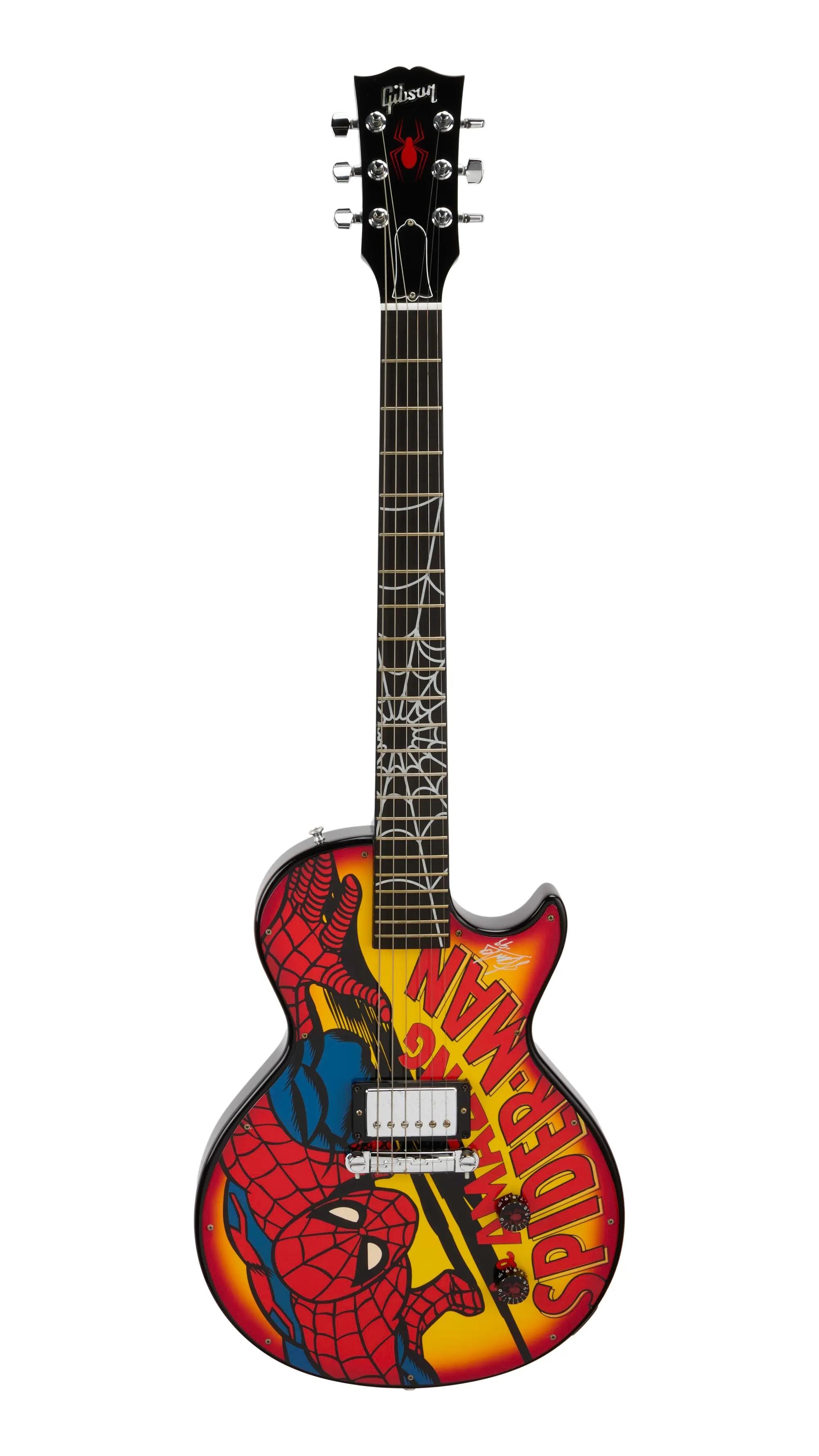 Stan Lee
Signed Gibson Web Slinger One Les Paul Junior with Spider Man Graphic Stan Lee Signed Gibson Web Slinger One Les Paul Junior with Spider Man Graphic