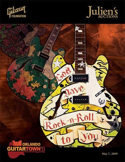A poster for Julien's Auctions Orlando Guitar Town