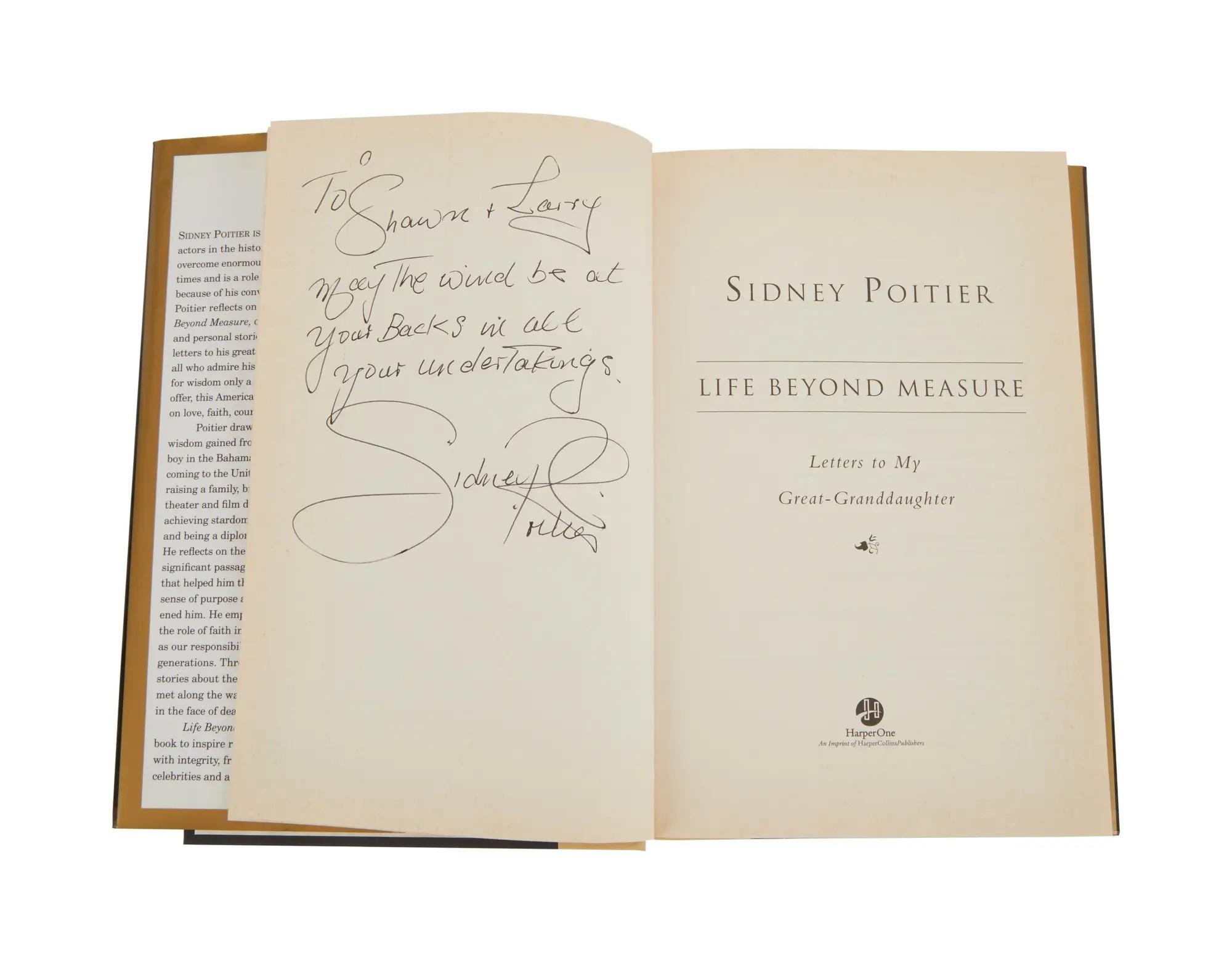 Lot #40.Larry King | 2008 Sidney Poitier Signed Book Lot #40 Larry King 2008 Sidney Poitier Signed Book