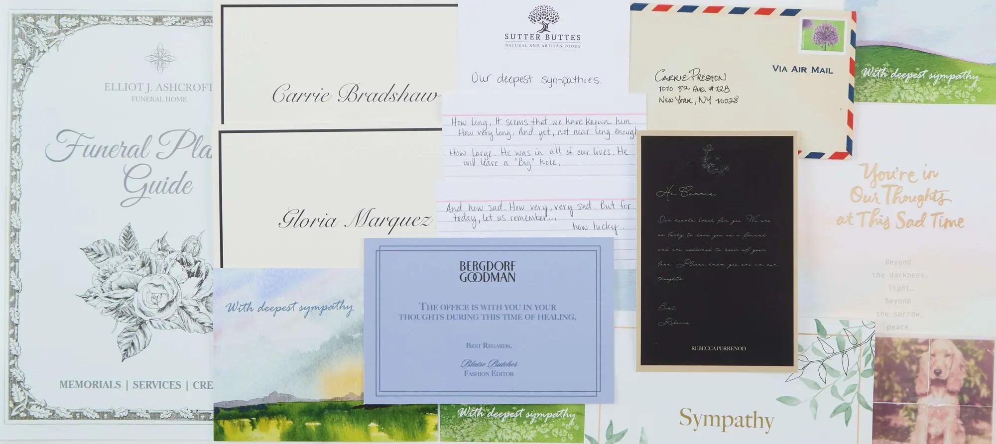 carrie bradshaw mr big funeral mementos