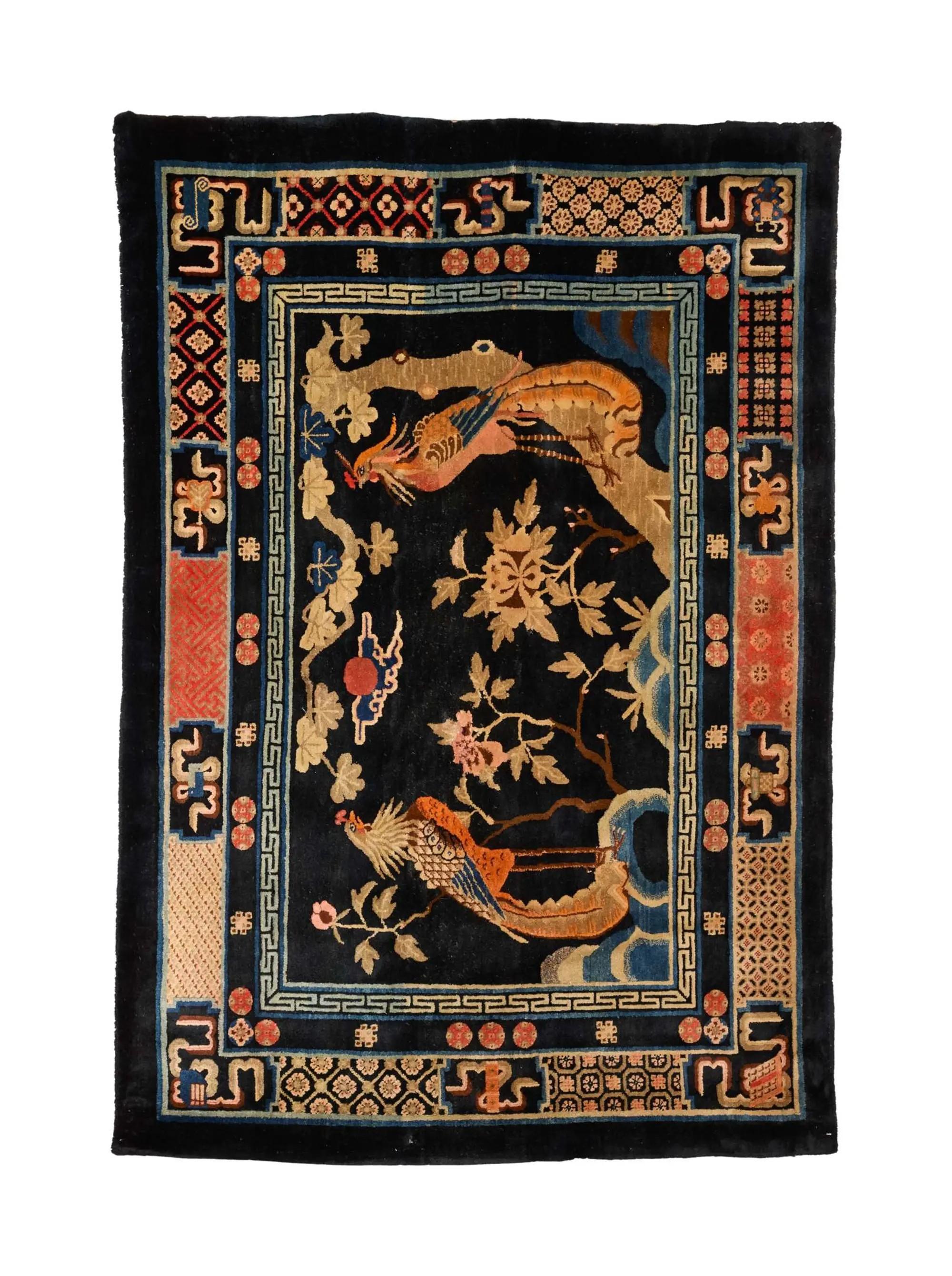 Lot #344. Whoopi Goldberg | Chinese Pictorial Rug Whoopi Goldberg Chinese Pictorial Rug