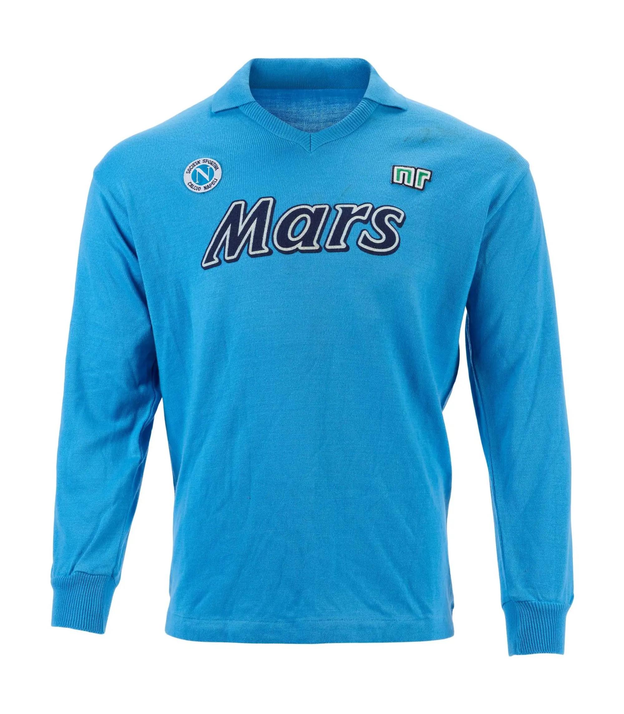 Lot #81  Diego Maradona Match-Worn 1990 Napoli Jersey (MEARS)