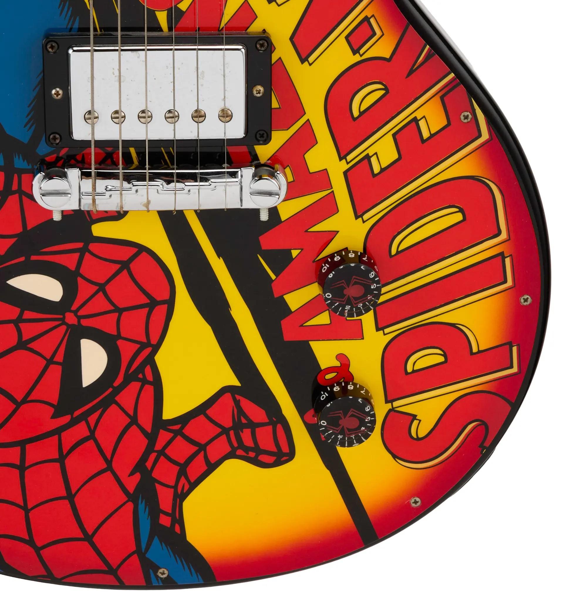 Stan Lee Signed Gibson Web Slinger One Les Paul Junior with Spider Man Graphic