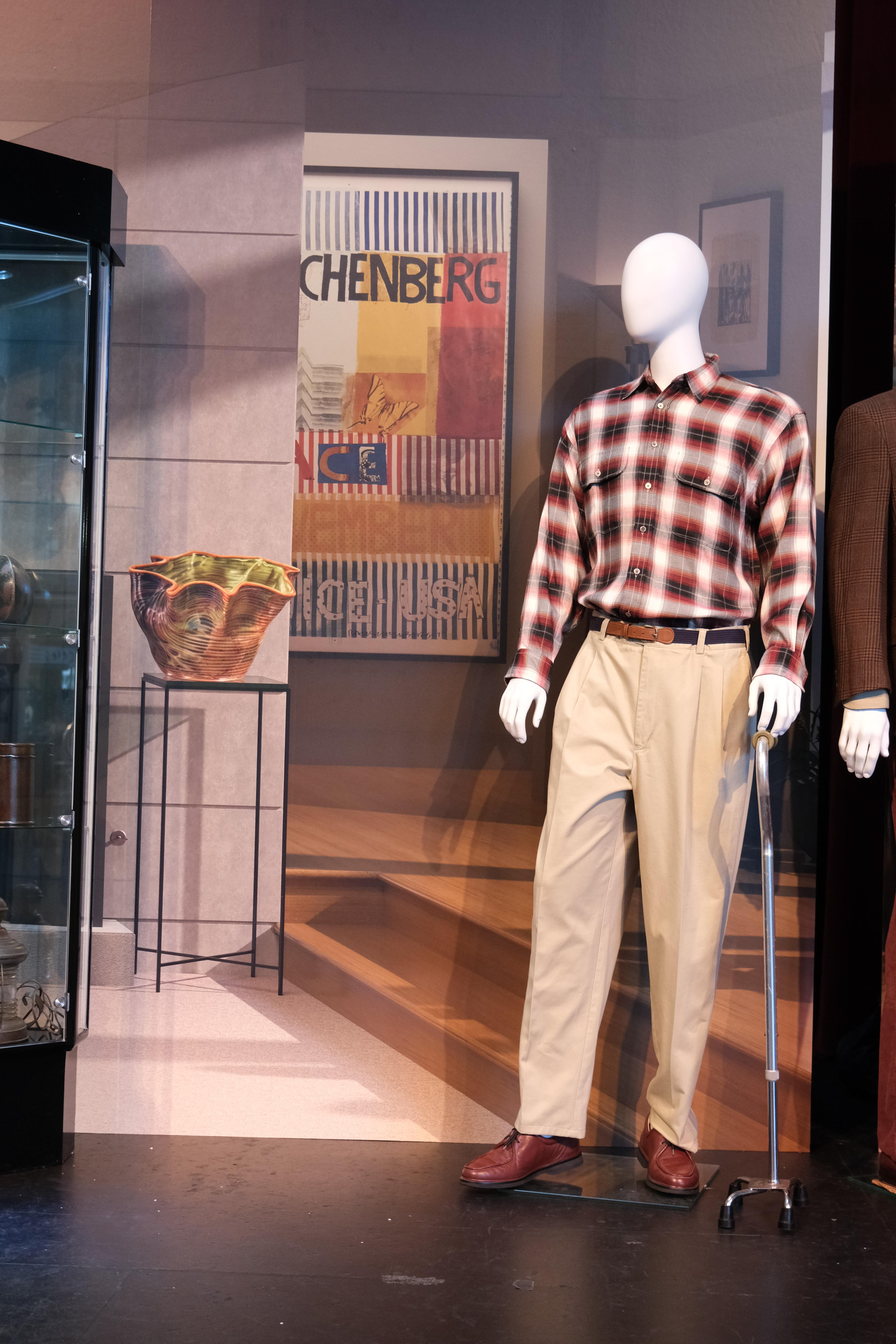 a mannequin wearing clothes