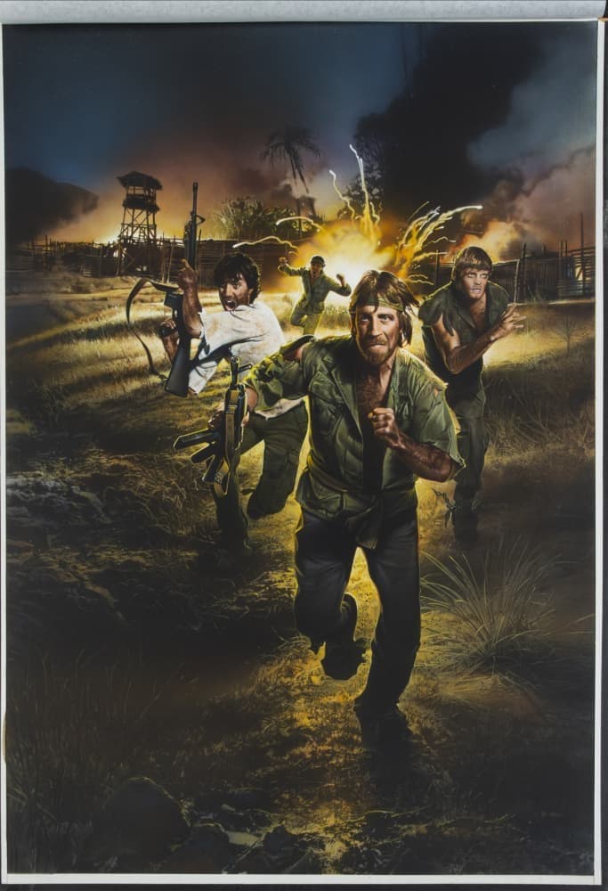 "MISSING IN ACTION 2: THE BEGINNING" STAN WATTS ORIGINAL FILM POSTER ARTWORK "MISSING IN ACTION 2: THE BEGINNING" STAN WATTS ORIGINAL FILM POSTER ARTWORK