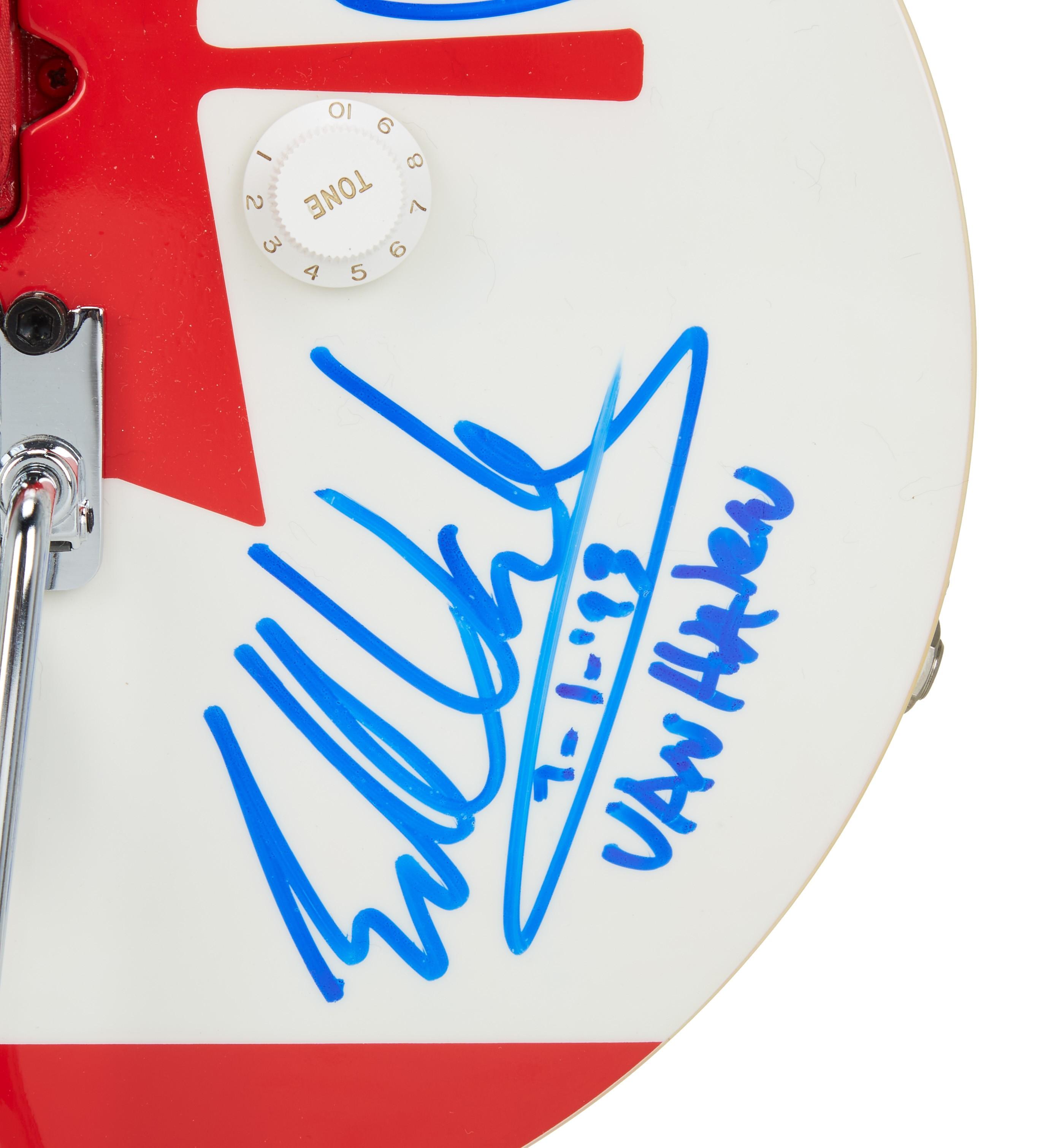 a guitar that has been signed by van halen