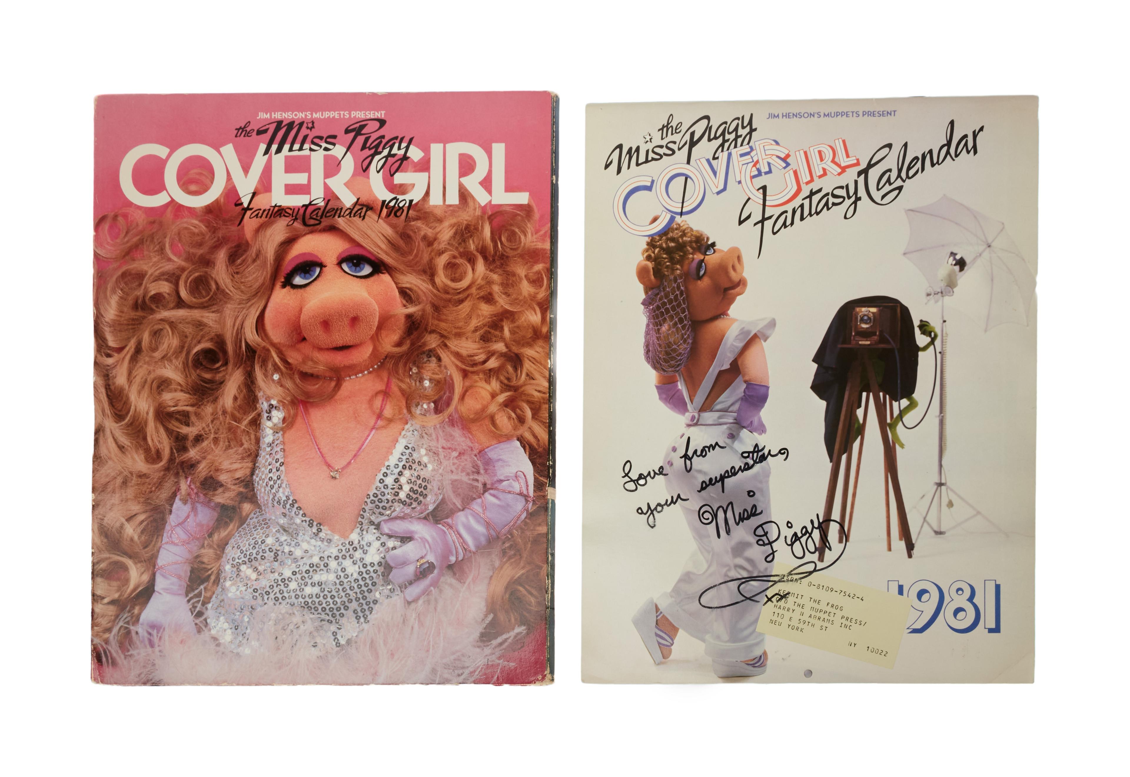 The Muppets | Miss Piggy - Signed "The Miss Piggy Cover Girl Fantasy Calendar 1981" The Muppets Miss Piggy Signed The Miss Piggy Cover Girl Fantasy Calendar 1981