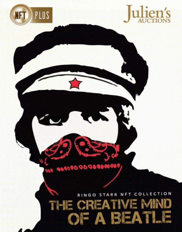 A poster for Julien's Auctions with Ringo Starr 