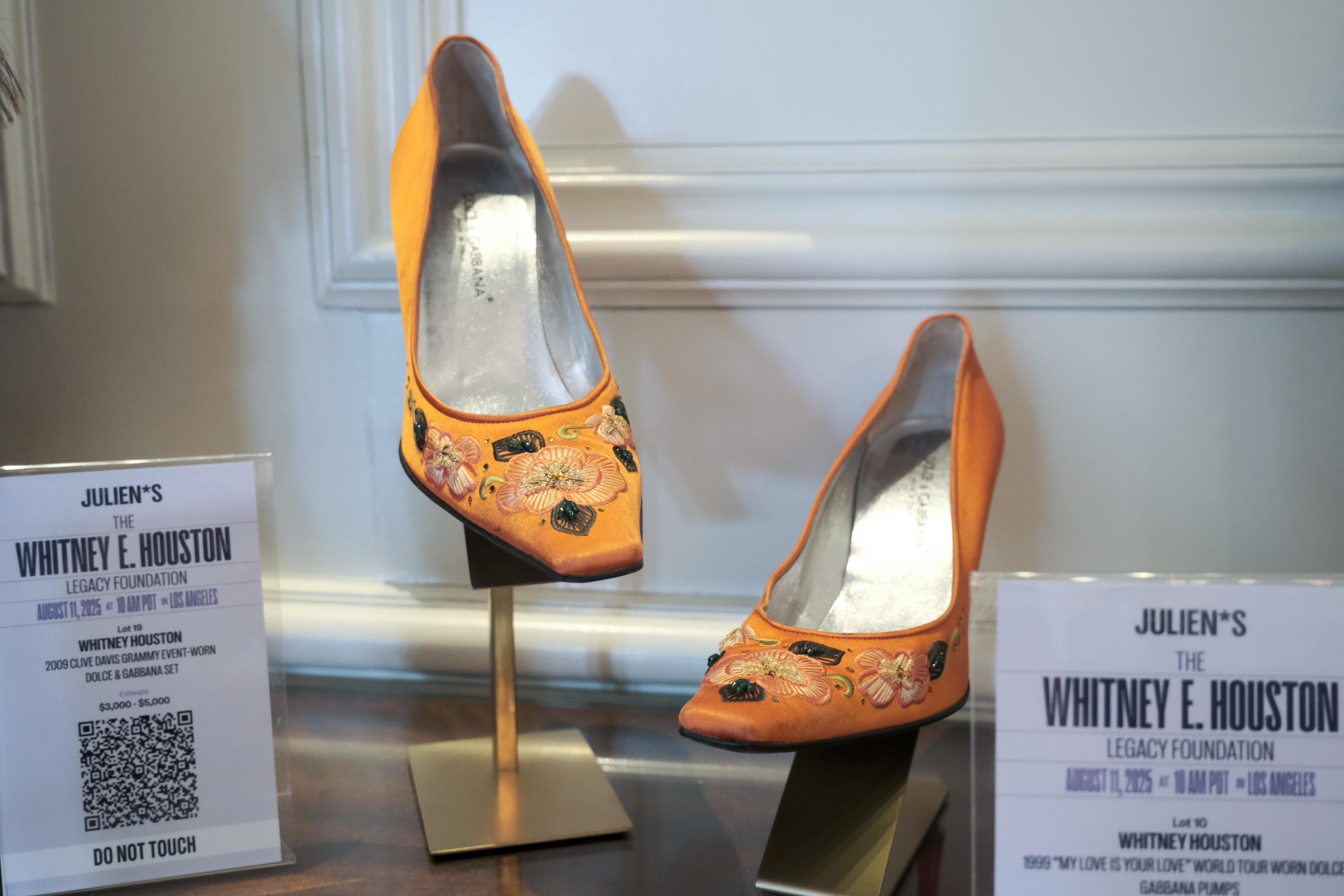 auction items on display at the Whitney E. Houston Legacy Foundation's Gala of Love