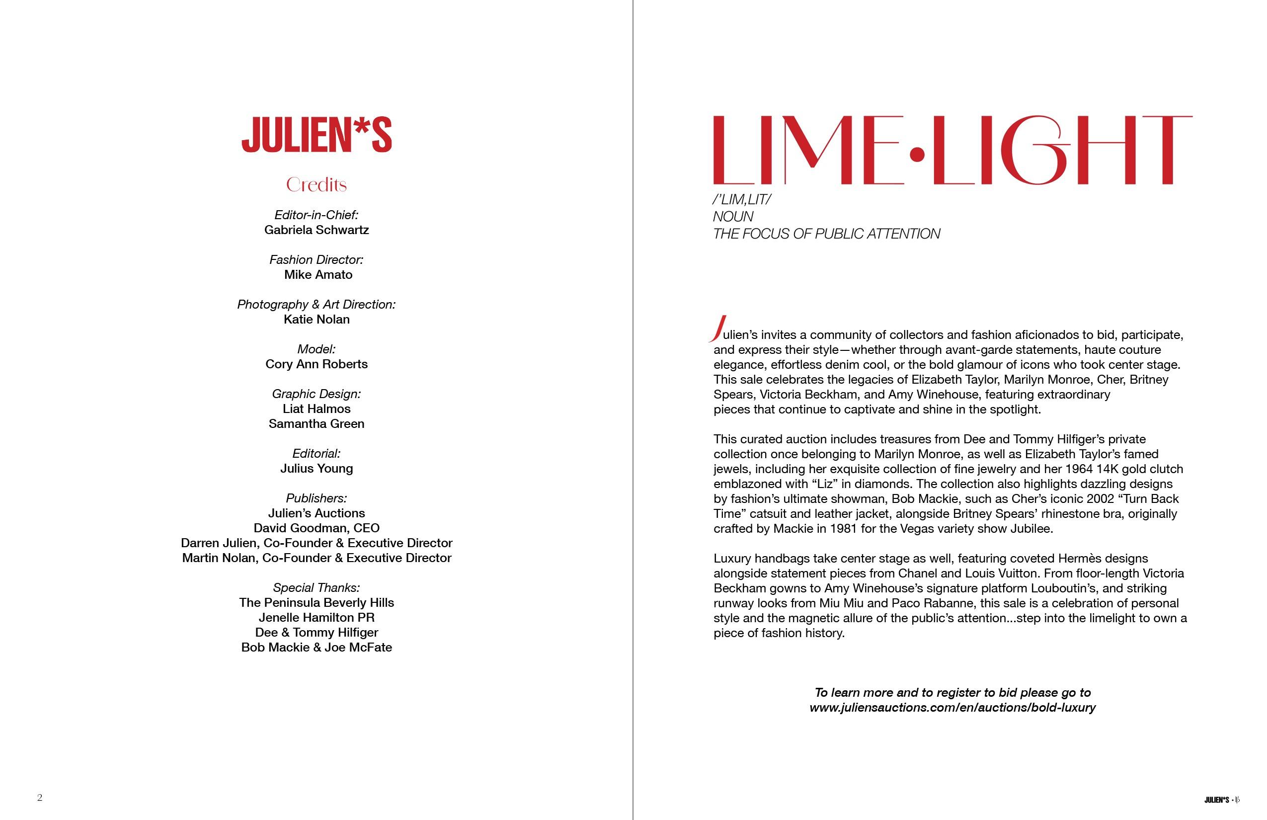 a magazine is open to a page that says lime light .
