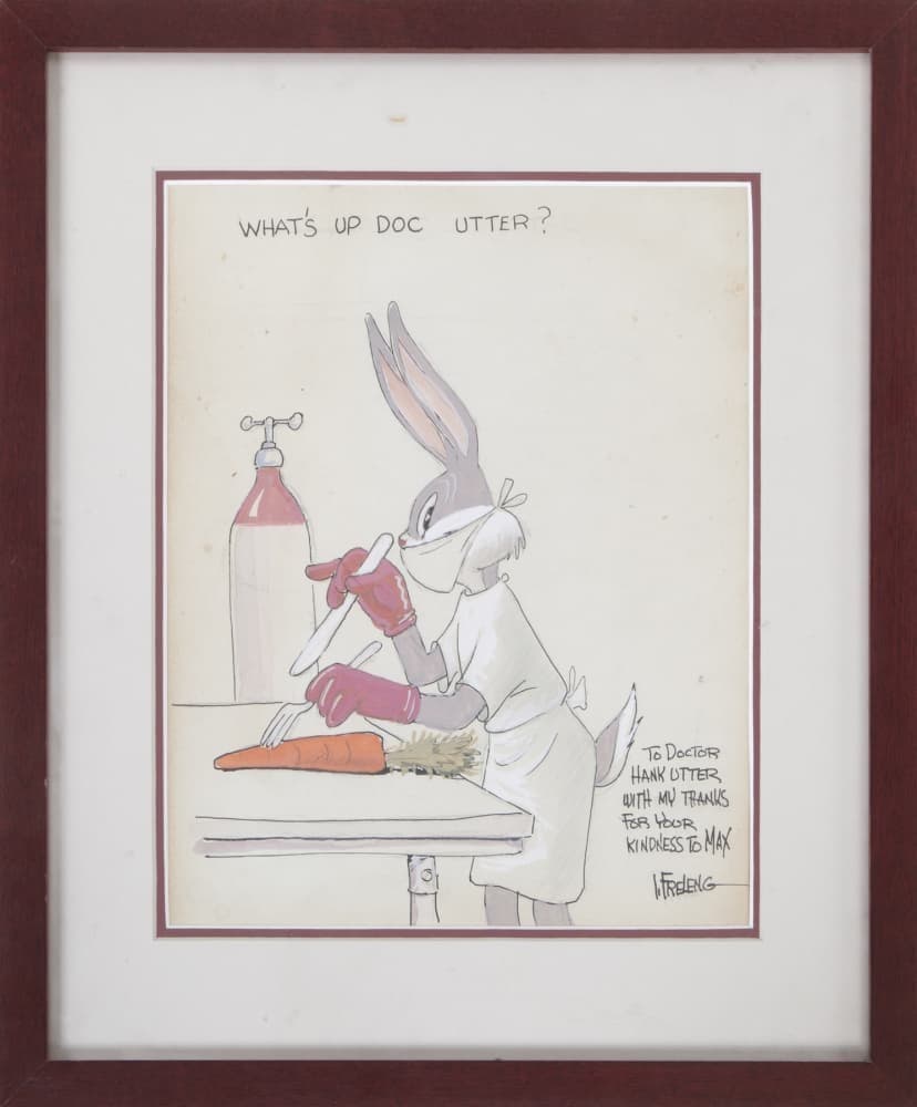 FRIZ FRELENG: SIGNED "BUGS BUNNY" ORIGINAL ILLUSTRATION ART