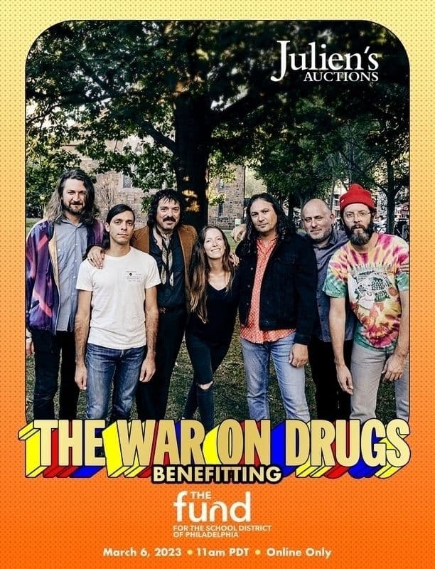 A poster for Julien's Auctions The War on Drugs
