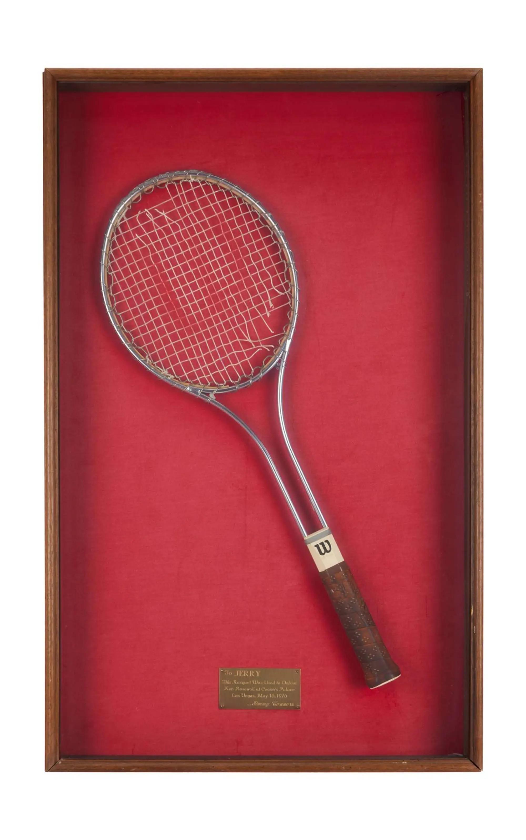 Lot #277  Jerry Weintraub Jimmy Connors Gifted Tennis Racket