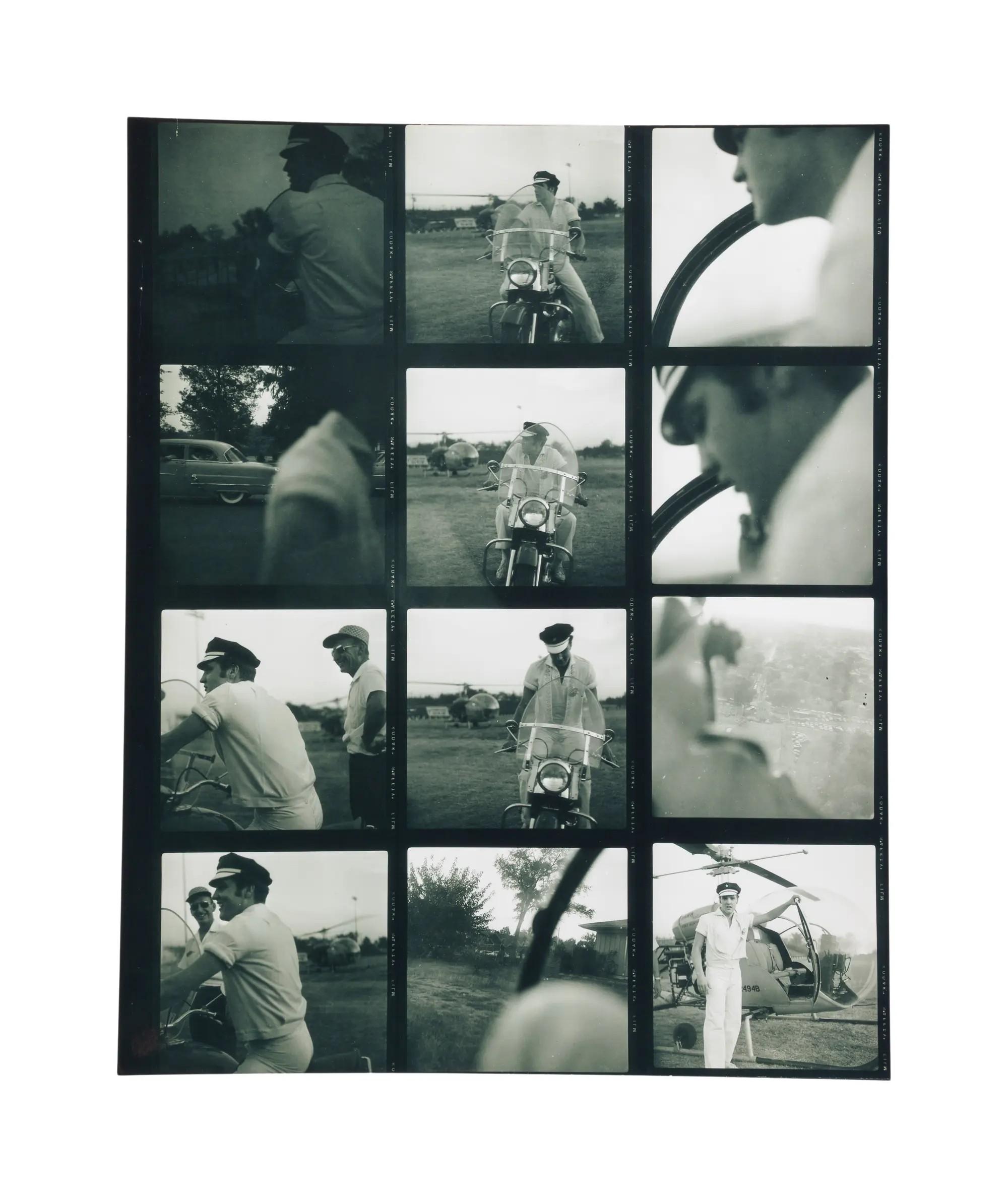 Lot #12. Elvis Presley | 1950s Memphis Fair Grounds Contact Sheet Print Lot #12 Elvis Presley 1950s Memphis Fair Grounds Contact Sheet Print