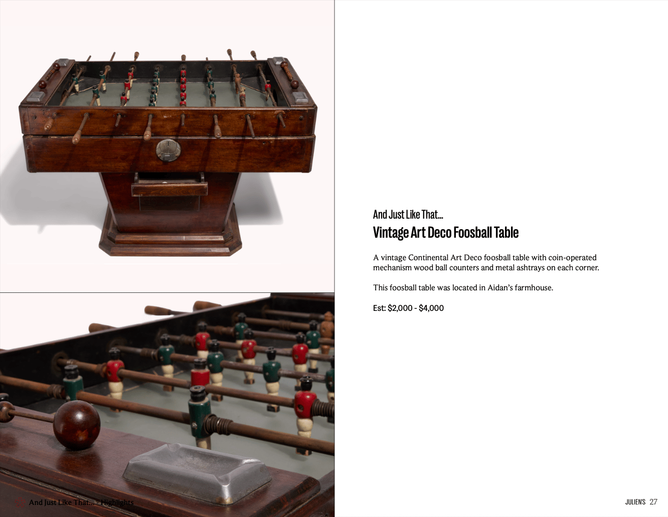 a brown wooden foosball table