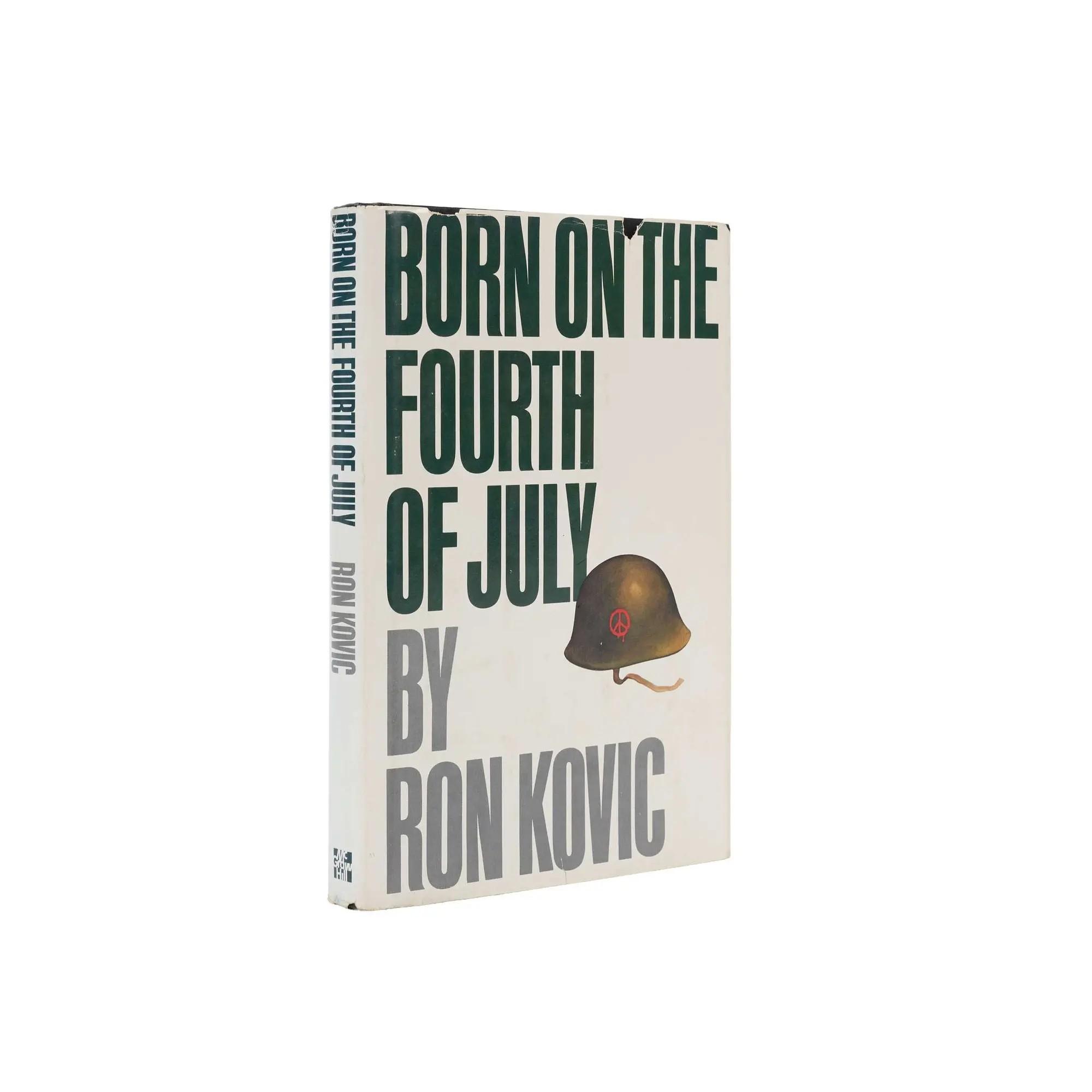 Lot #294  Born on the Fourth of July First Edition Signed by Tom Cruise, Oliver Stone, Ron Kovic