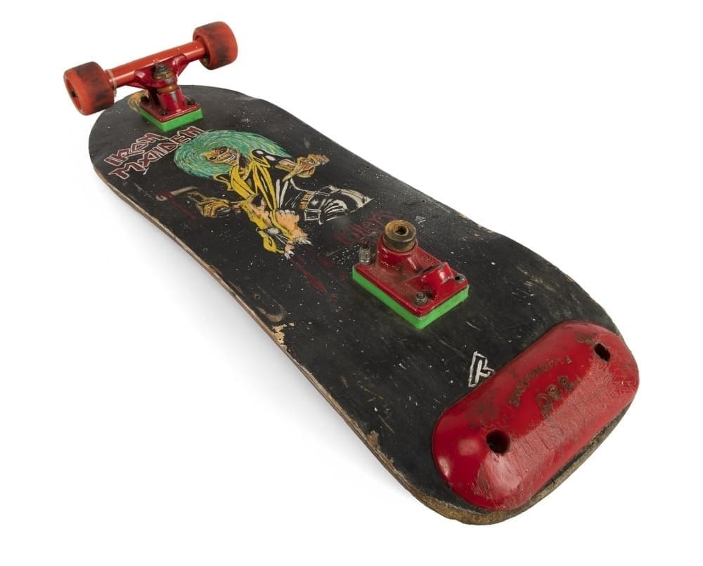 NIRVANA KURT COBAIN HAND-ILLUSTRATED IRON MAIDEN KILLERS SKATEBOARD
