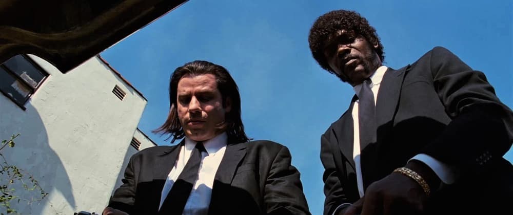 john travolta and samuel l jackson in a scene from pulp fiction