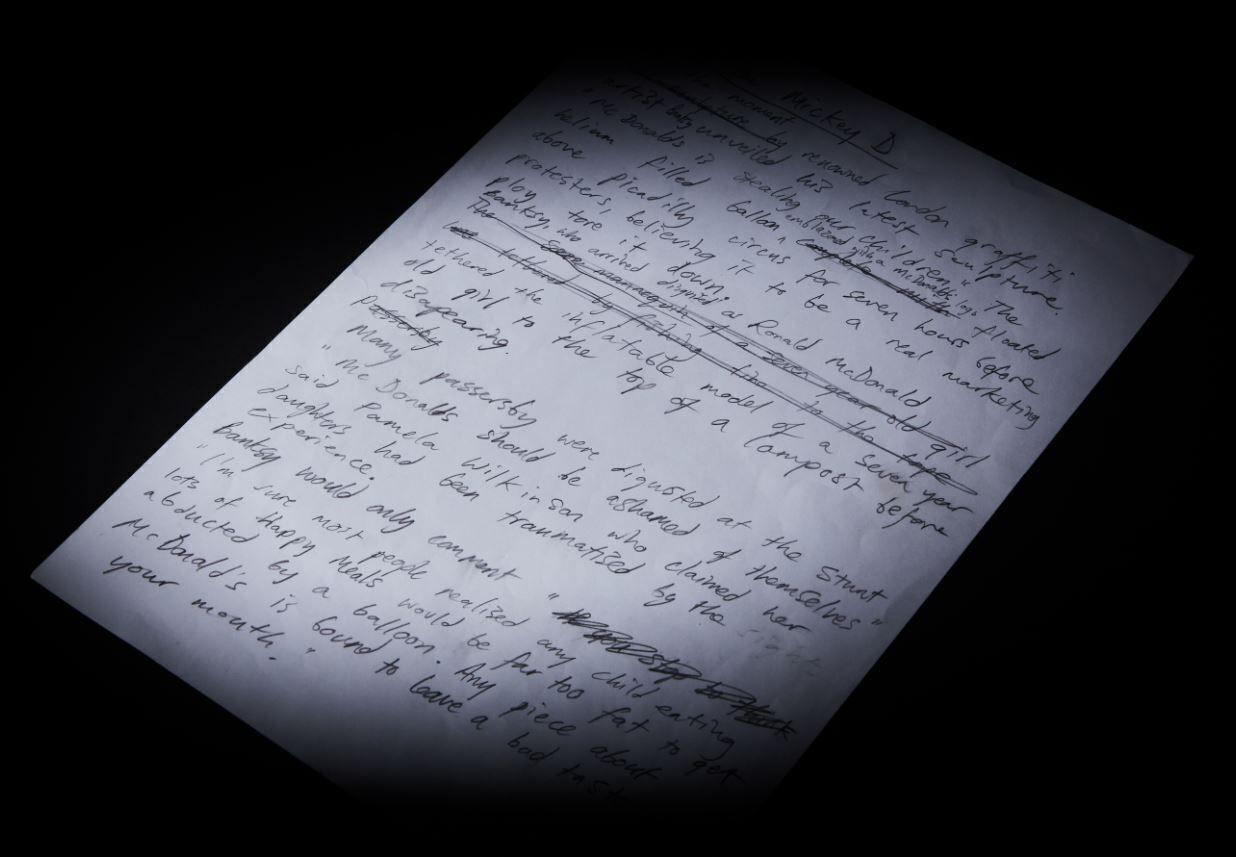 a piece of paper with a lot of writing on it
