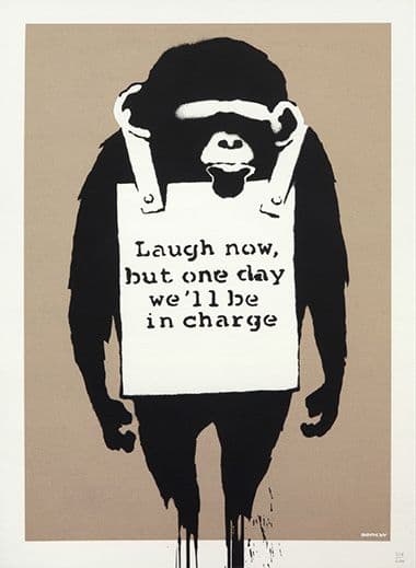A poster for Julien's Auctions Banksy Spotlight 