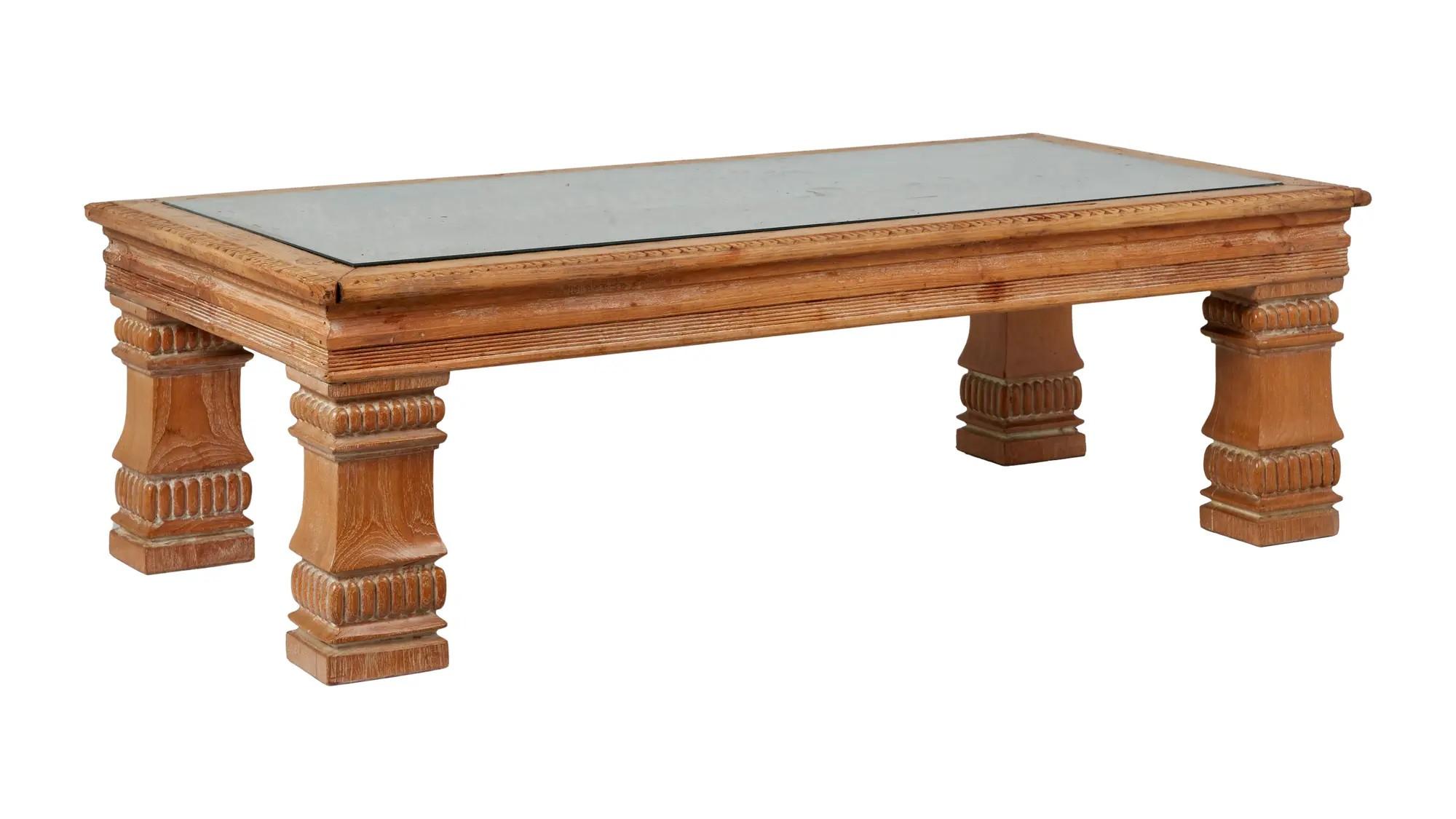Lot #390. Joe Walsh | Rustic Indian Coffee Table Lot #390 Joe Walsh Rustic Indian Coffee Table
