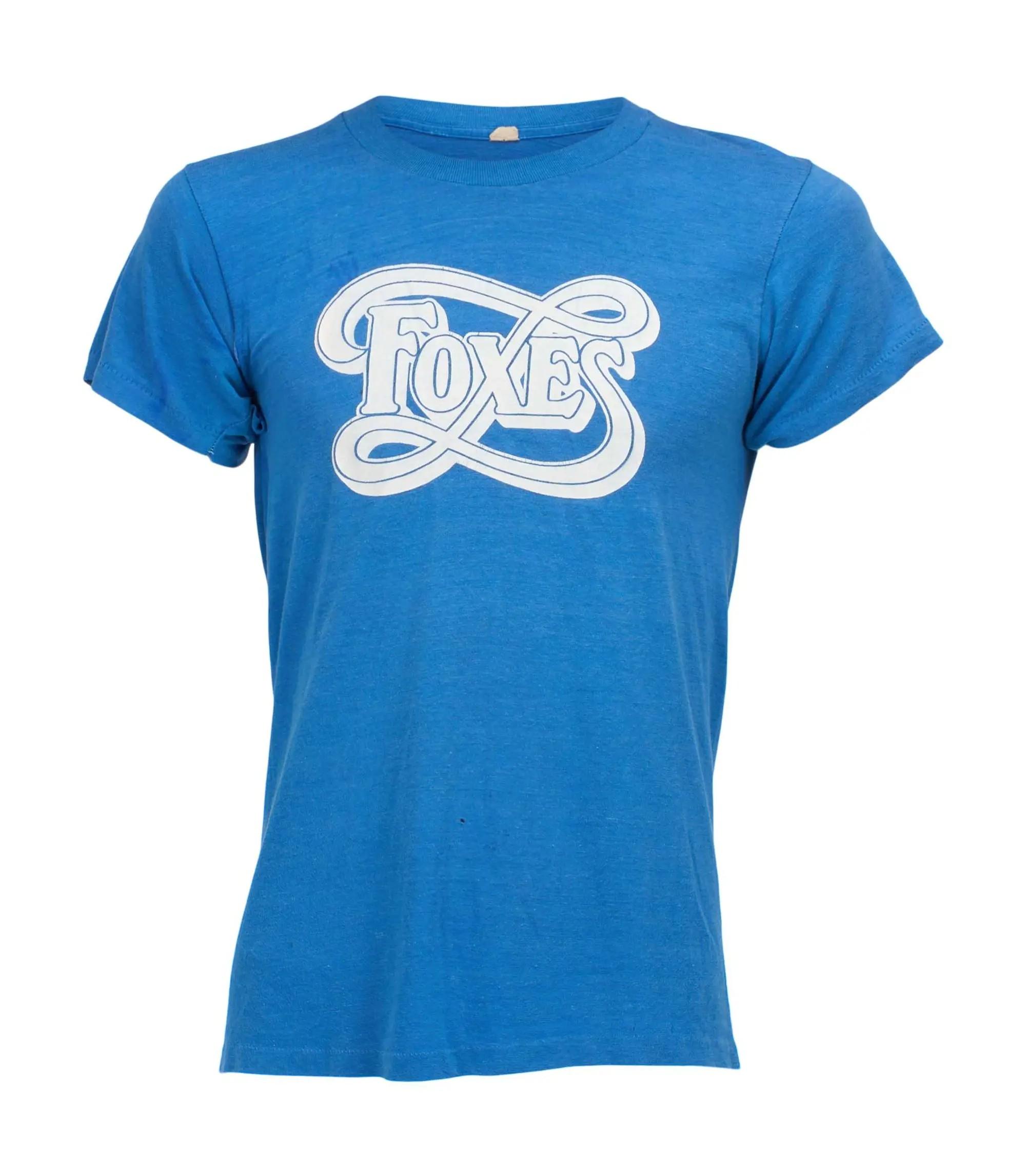Lot #624 Kurt Cobain “Foxes” T-Shirt Gifted to Hole's Patty Schemel