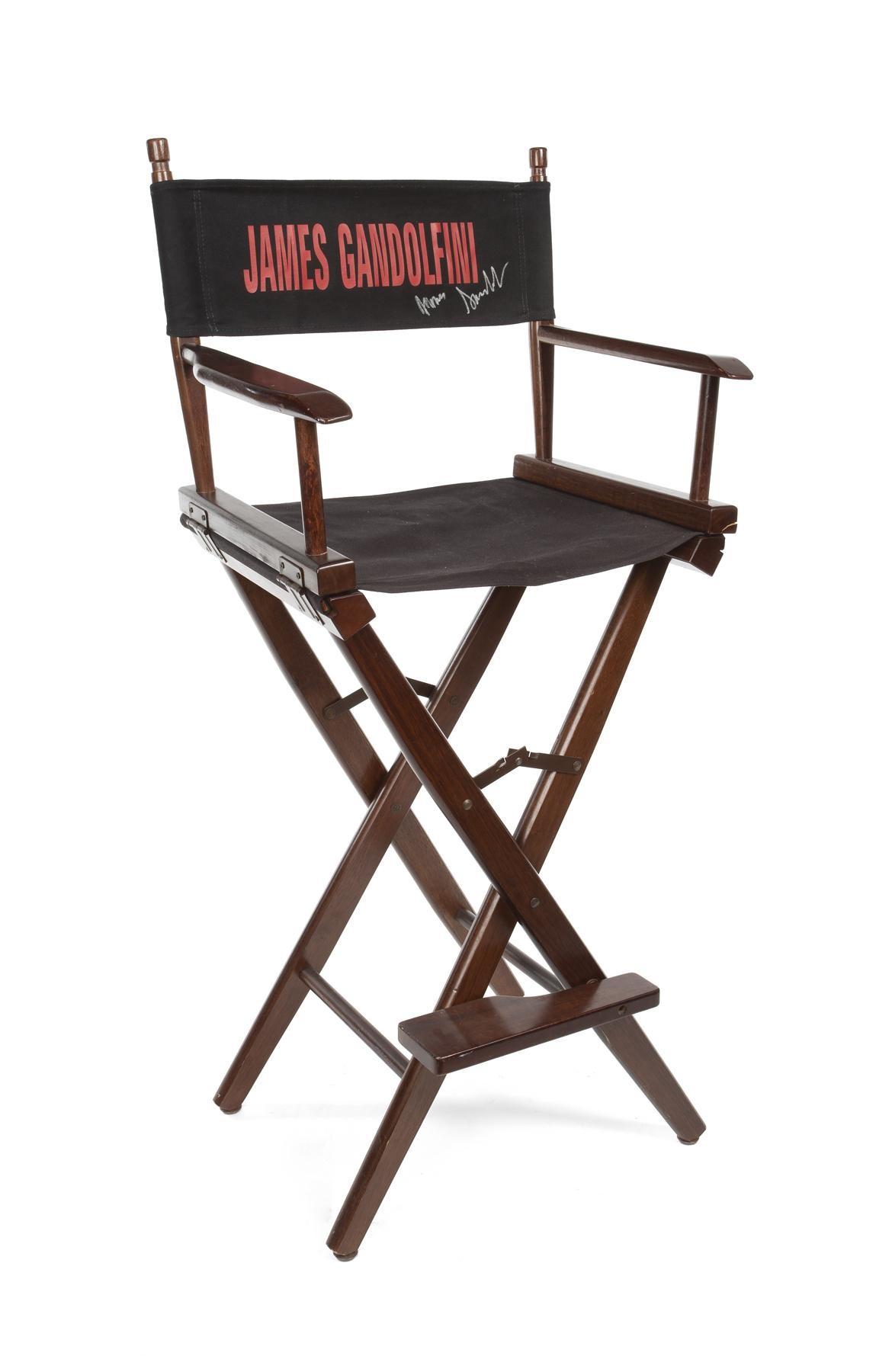 James Gandolfini Signed Director's Chair With Chairback From “The Sopranos”