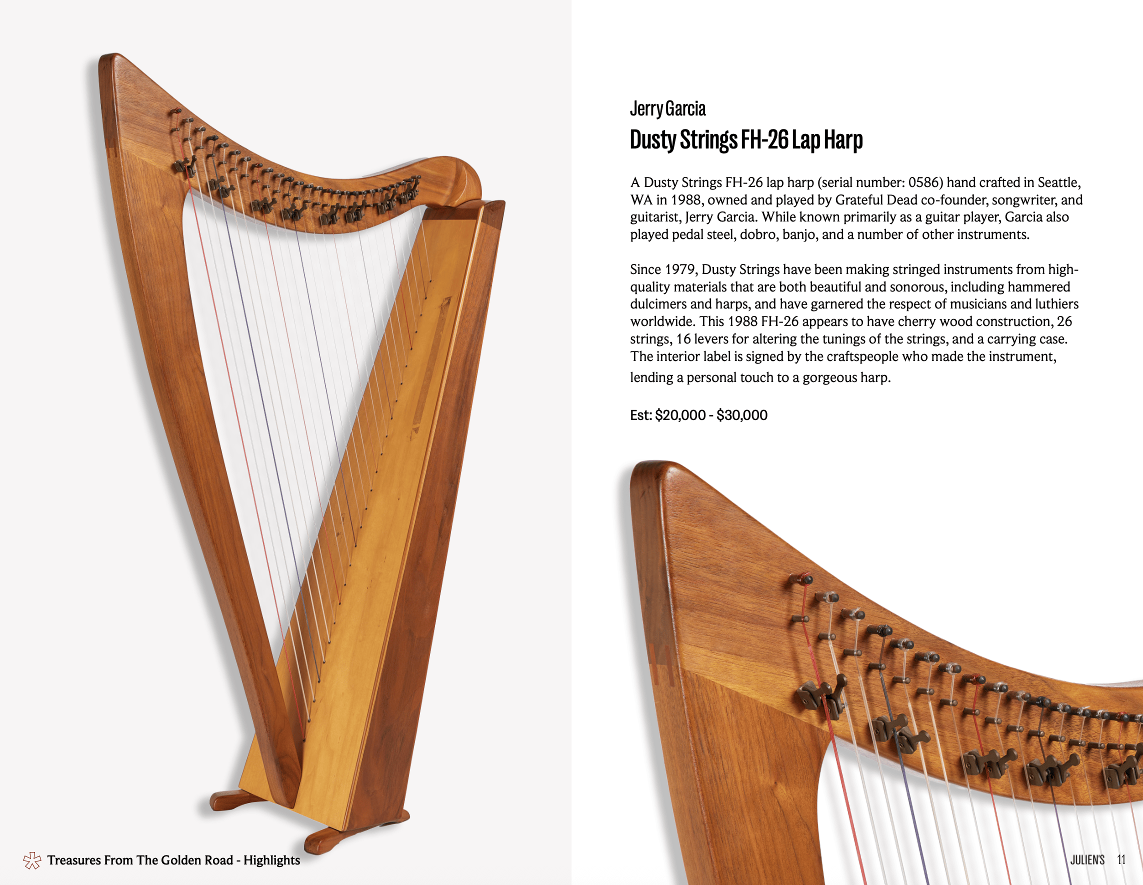 a dusty strings fh 26 lap harp