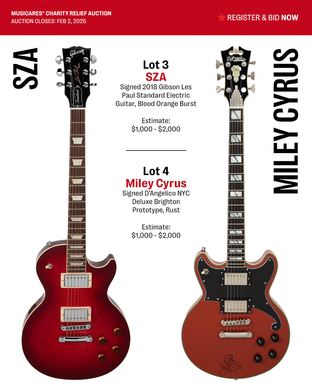 two red guitars side by side