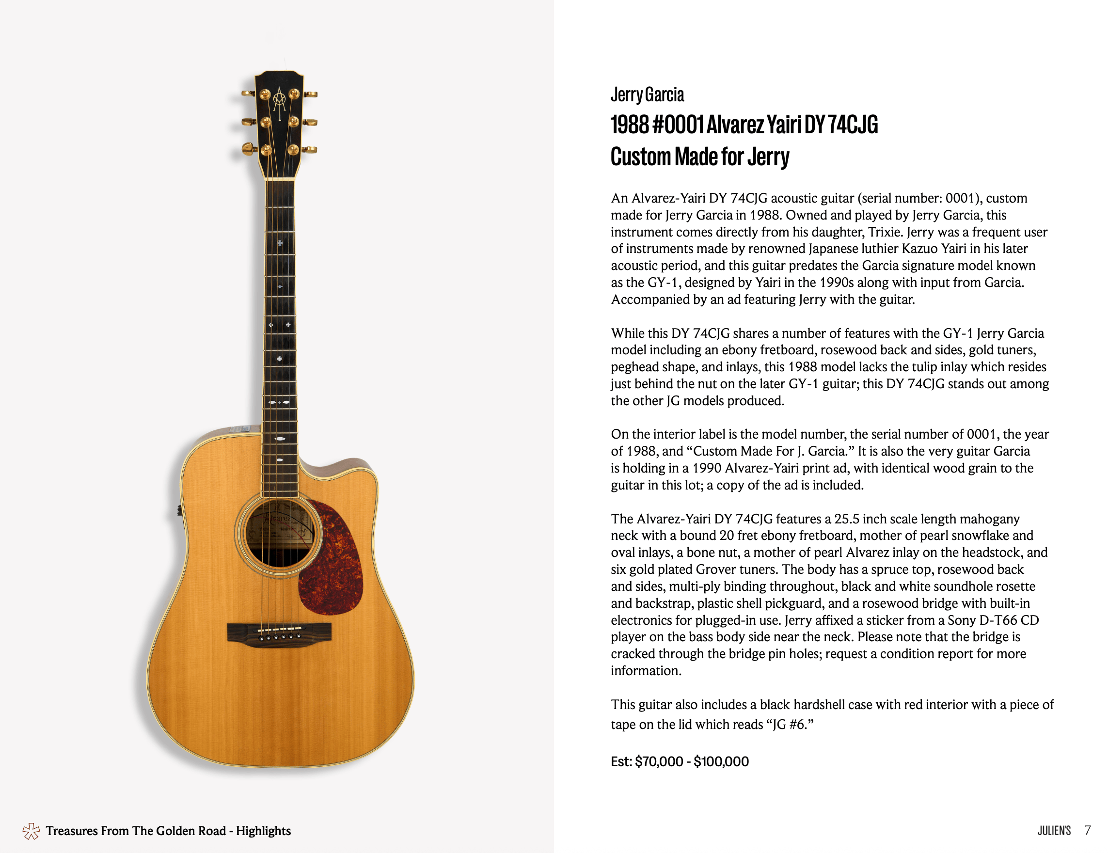 custom jerry garcia guitar