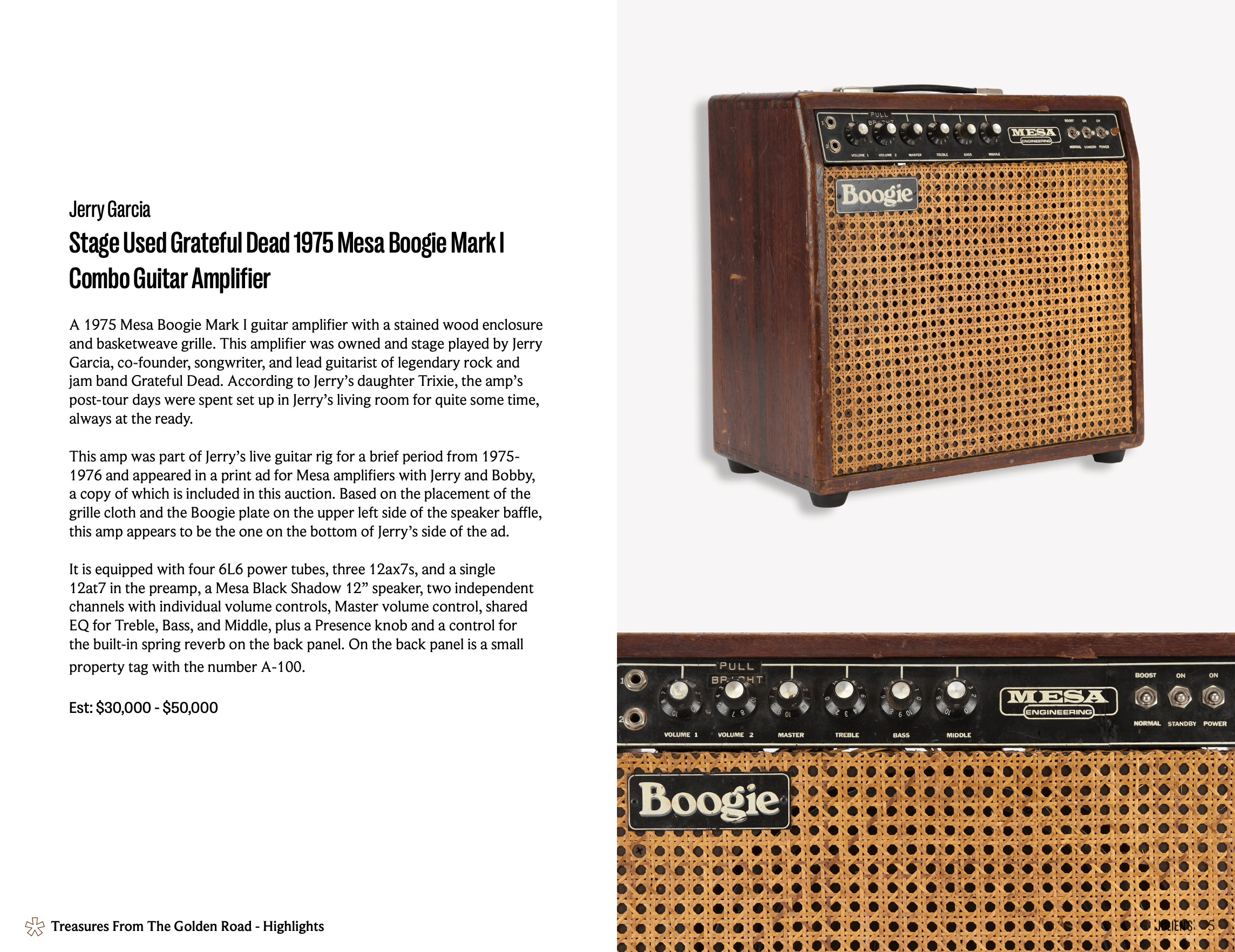 a boogie mark i guitar amplifier