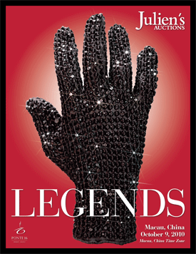 A poster for Julien's Auctions Legends