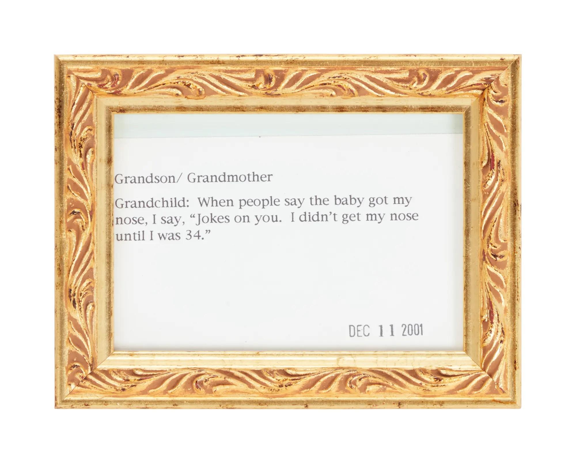 Lot #2 | Framed Original Joke by Rivers from File Lot 2 Joan Rivers Framed Original Joke by Rivers from File