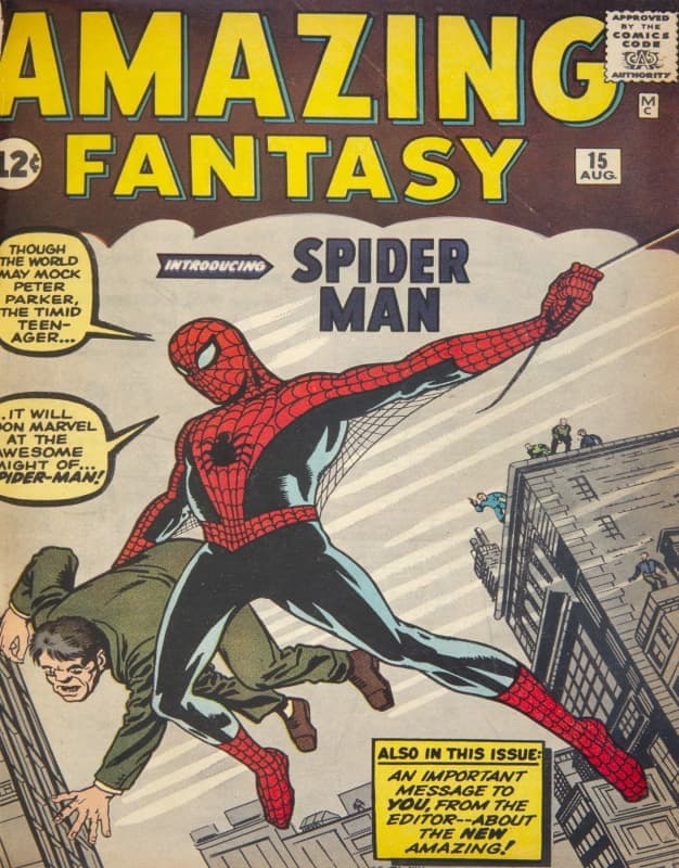 STAN LEE SIGNED CUSTOM BOUND HARDCOVER BOOK OF THE AMAZING SPIDER-MAN AND AMAZING FANTASY #15