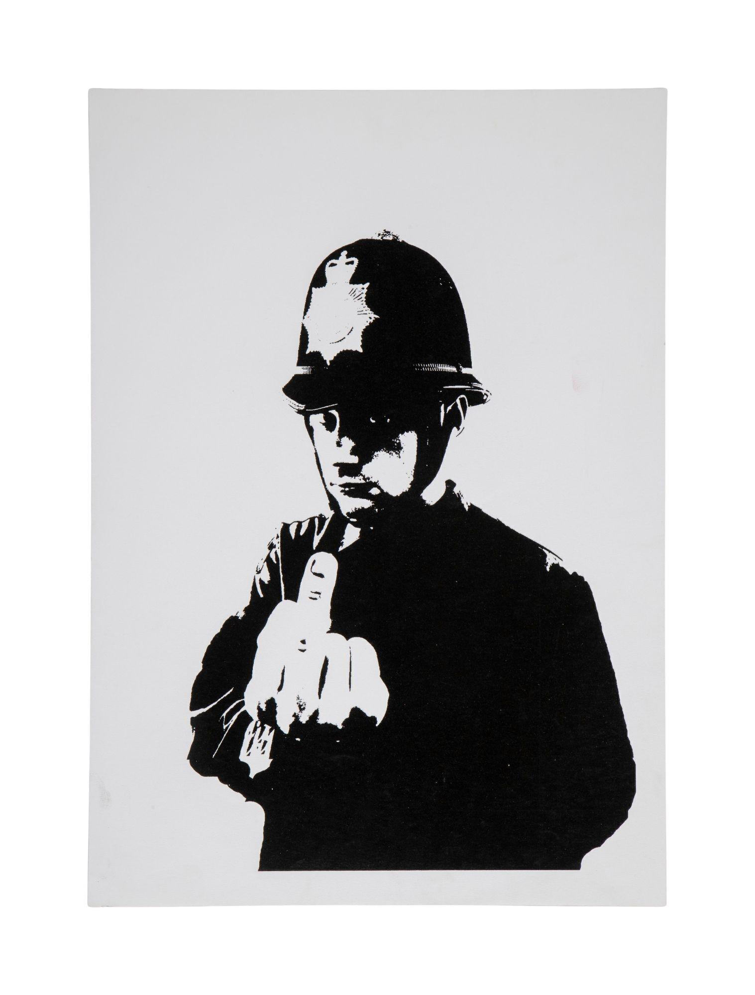 An original proof print of Banksy's Rude Copper.