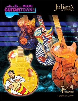 A poster for Julien's Auctions Miami Guitar Town