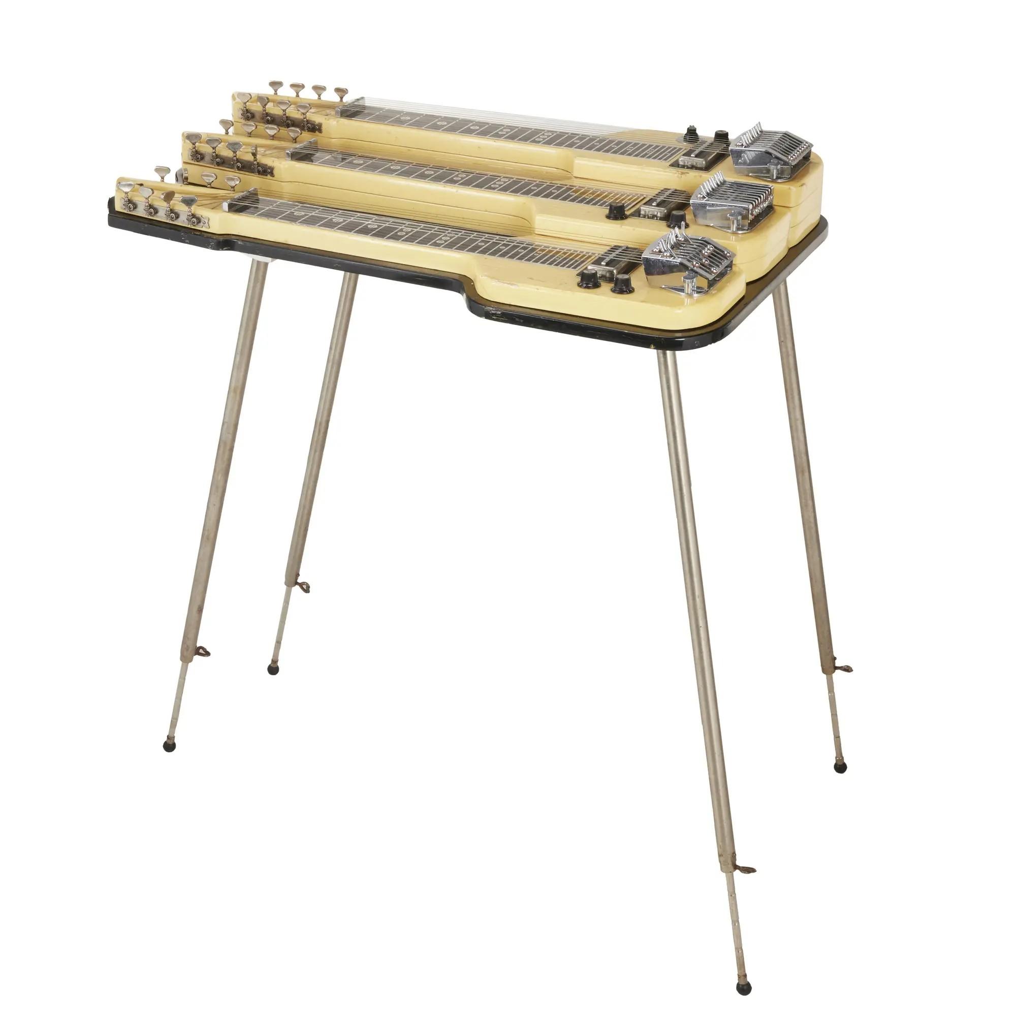 Lot #212. Florian Schneider | 1970s Framus SL800/3 Triple Neck Console Steel Lot #212 Florian Schneider 1970s Framus SL800/3 Triple Neck Console Steel
