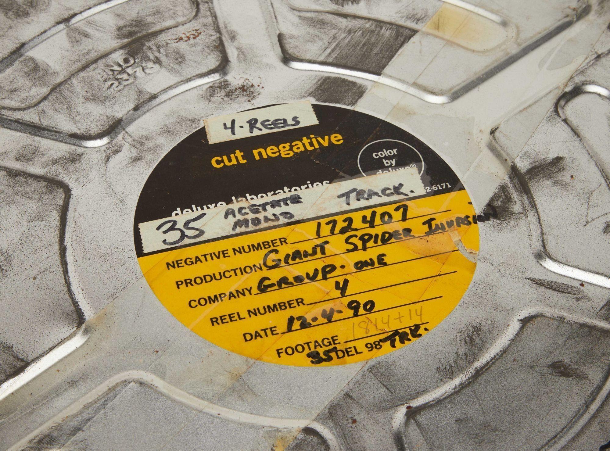 a close up of a film reel with a label on it that says `` cut negative '' .
